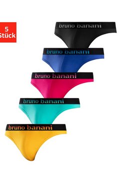 bruno banani string met gestreepte logoweefband (5 stuks) multicolor