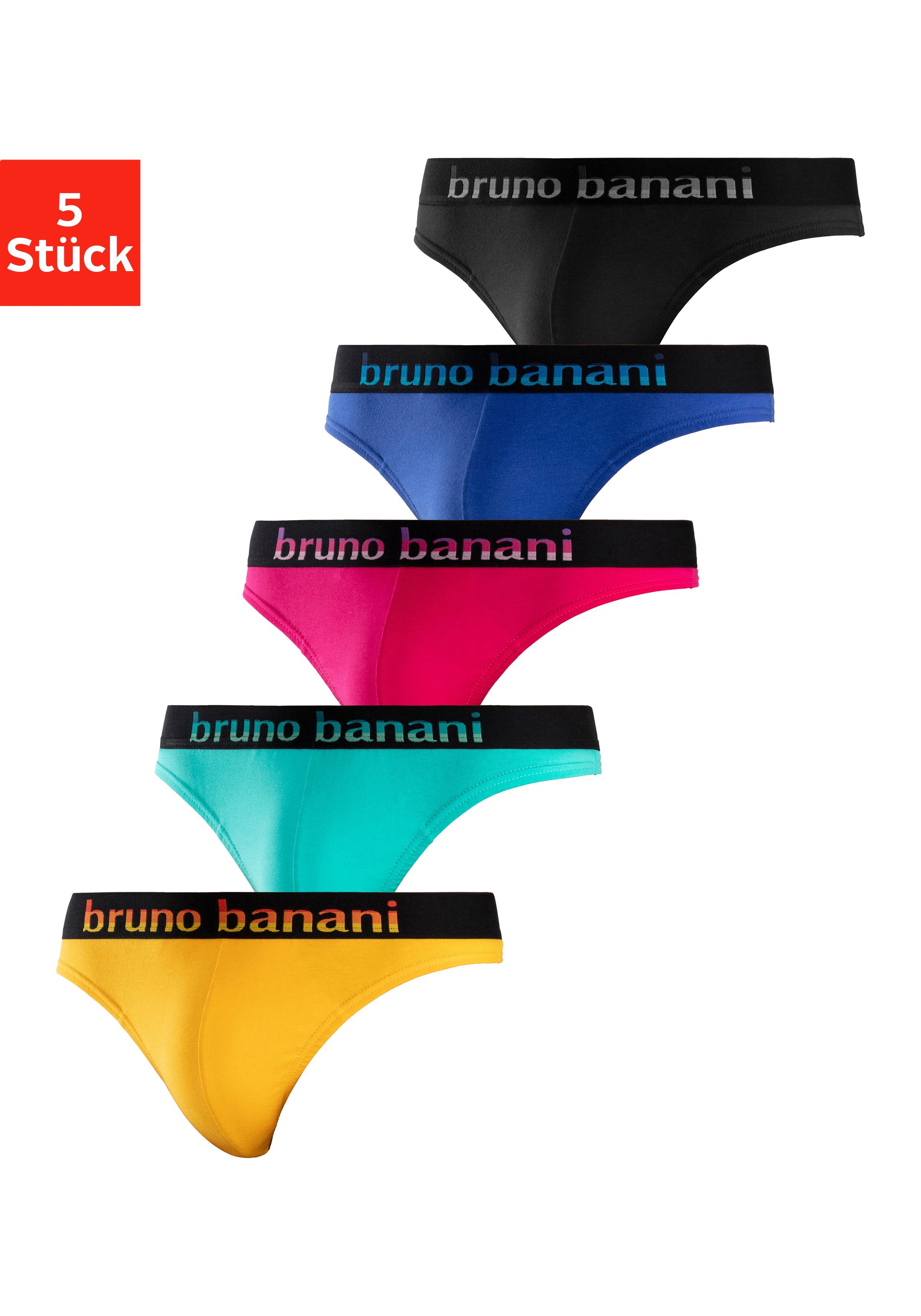 NU 20% KORTING: Bruno Banani String met gestreepte logoweefband (5 stuks)