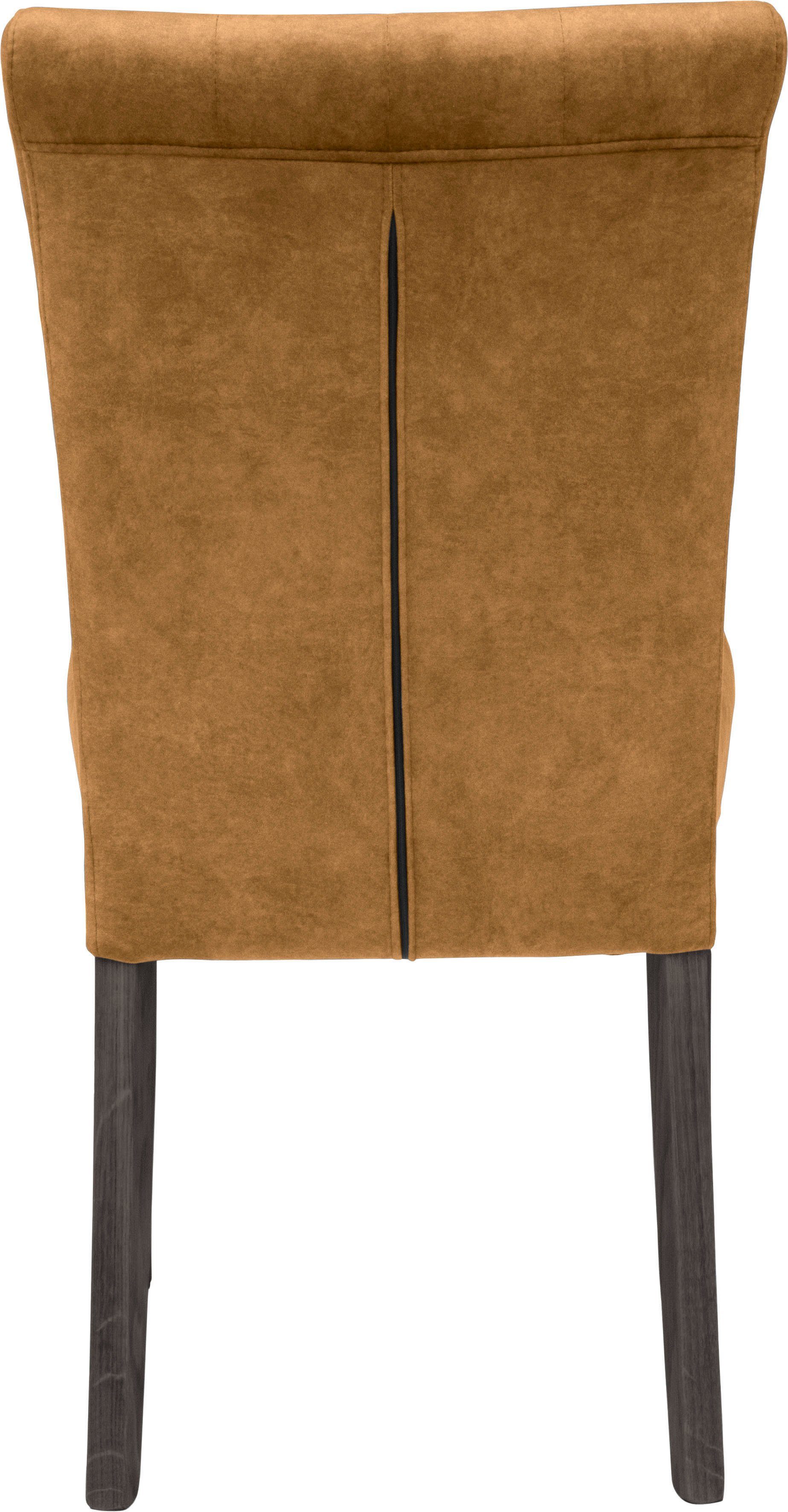Home affaire Eetkamerstoel Queen BESTSELLER Gestoffeerde stoel met knoopdetails, set van 2, 4 of 6