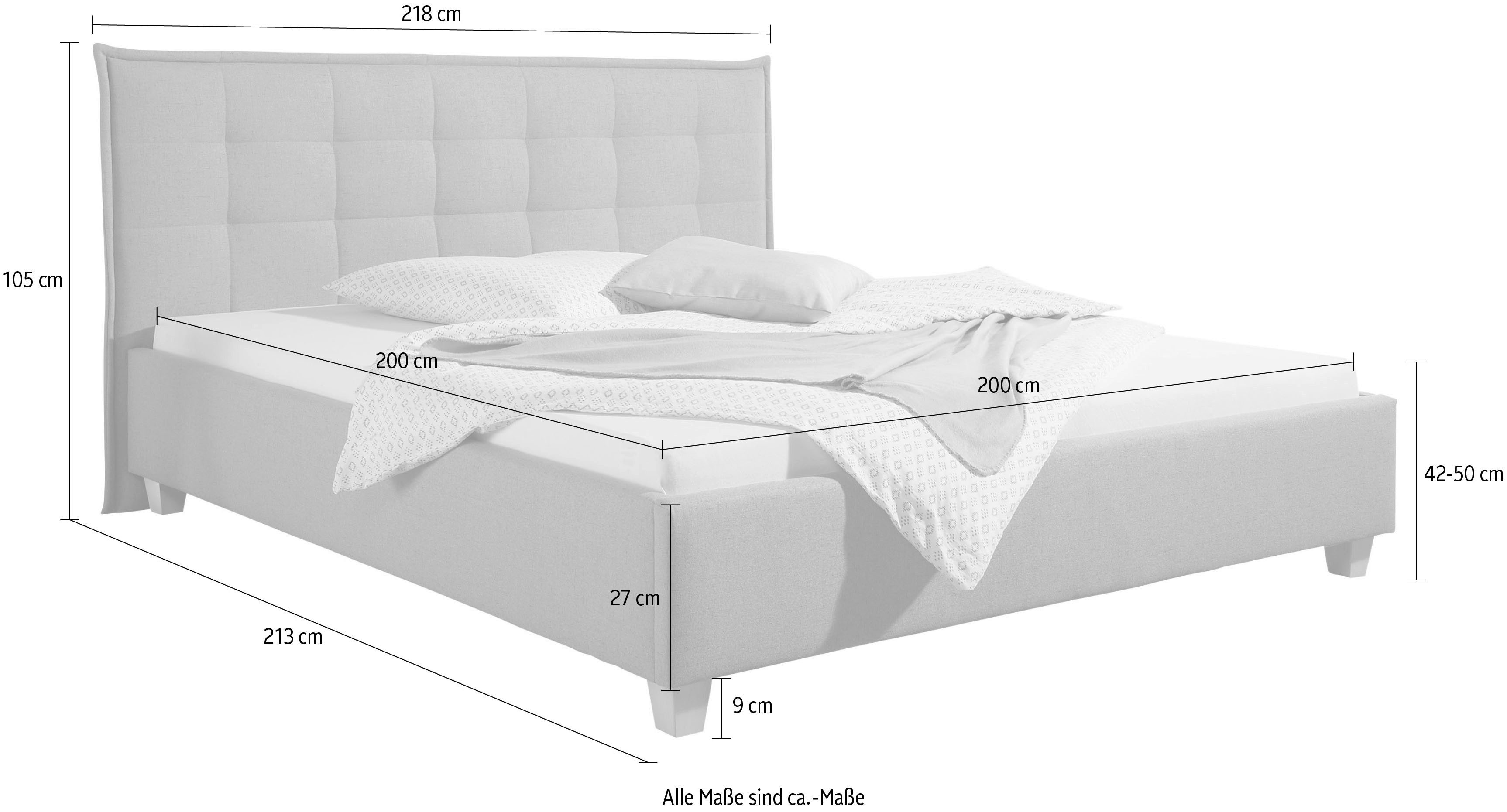 Maintal Gestoffeerd bed Retlaw Zijkanten van het bed zelf te monteren, zonder bedkist