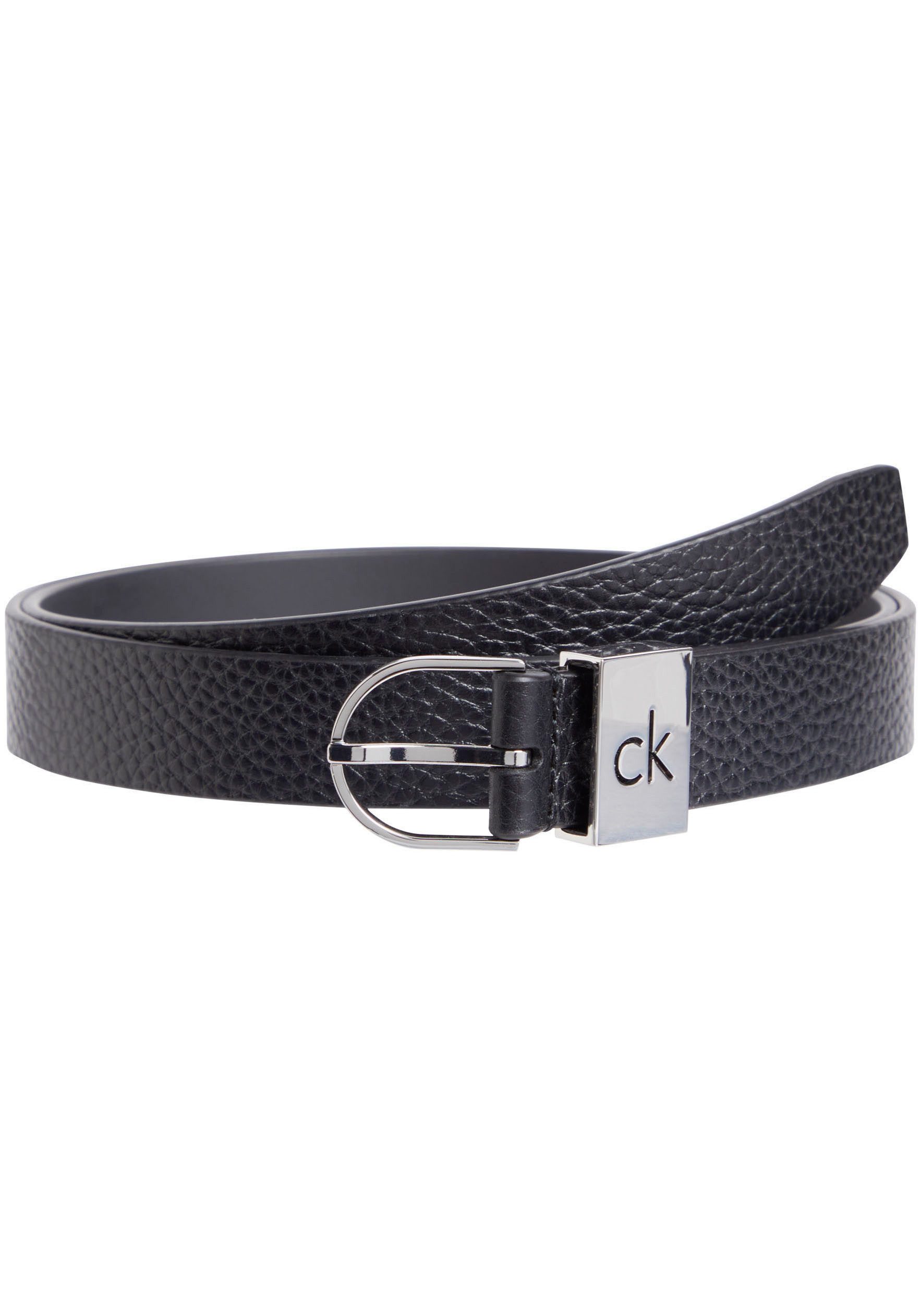 Calvin Klein Leren riem CK LOOP THIN ROUND BUCKLE 2.5
