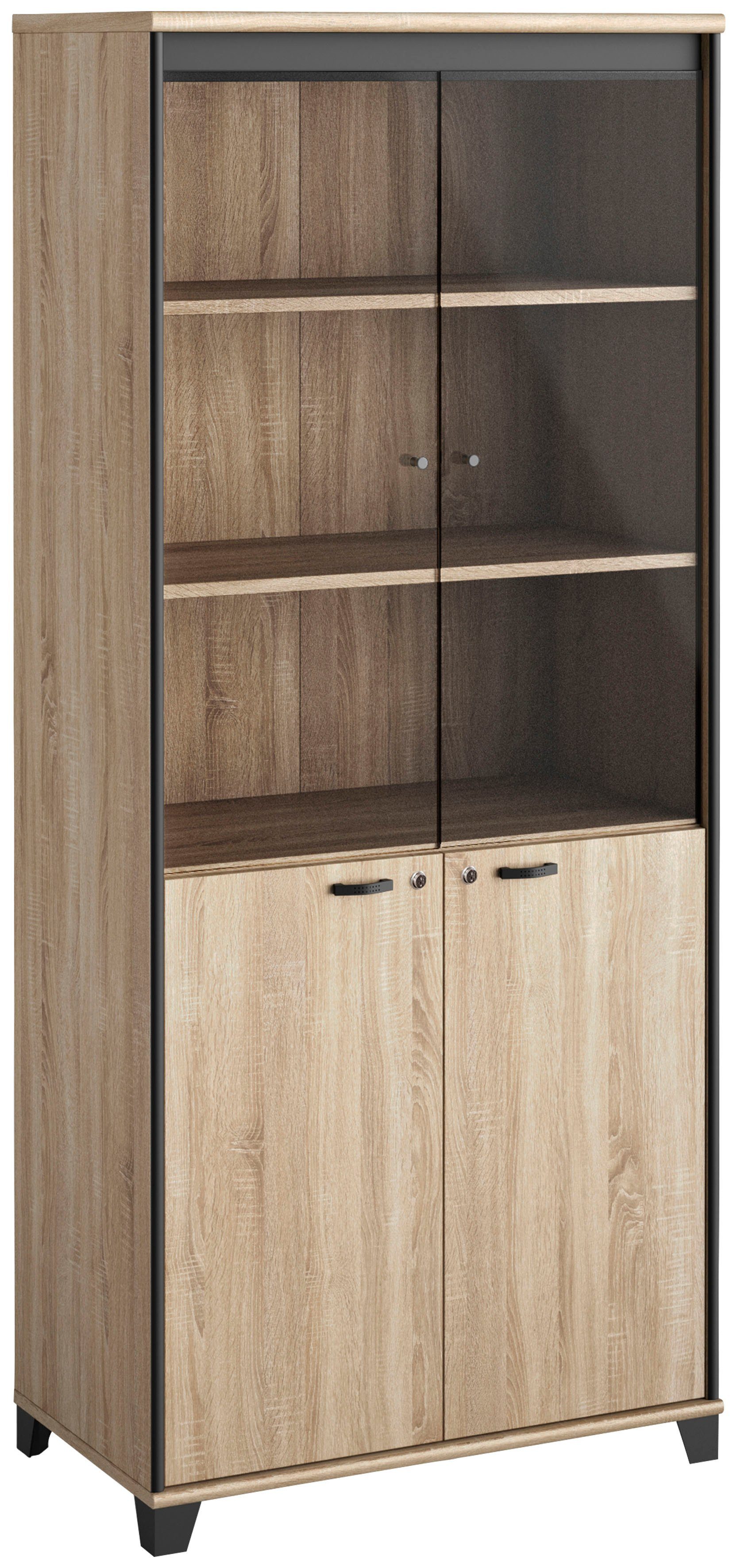 Gami Archiefkast Mambo 2 houten deuren, 2 glasdeuren