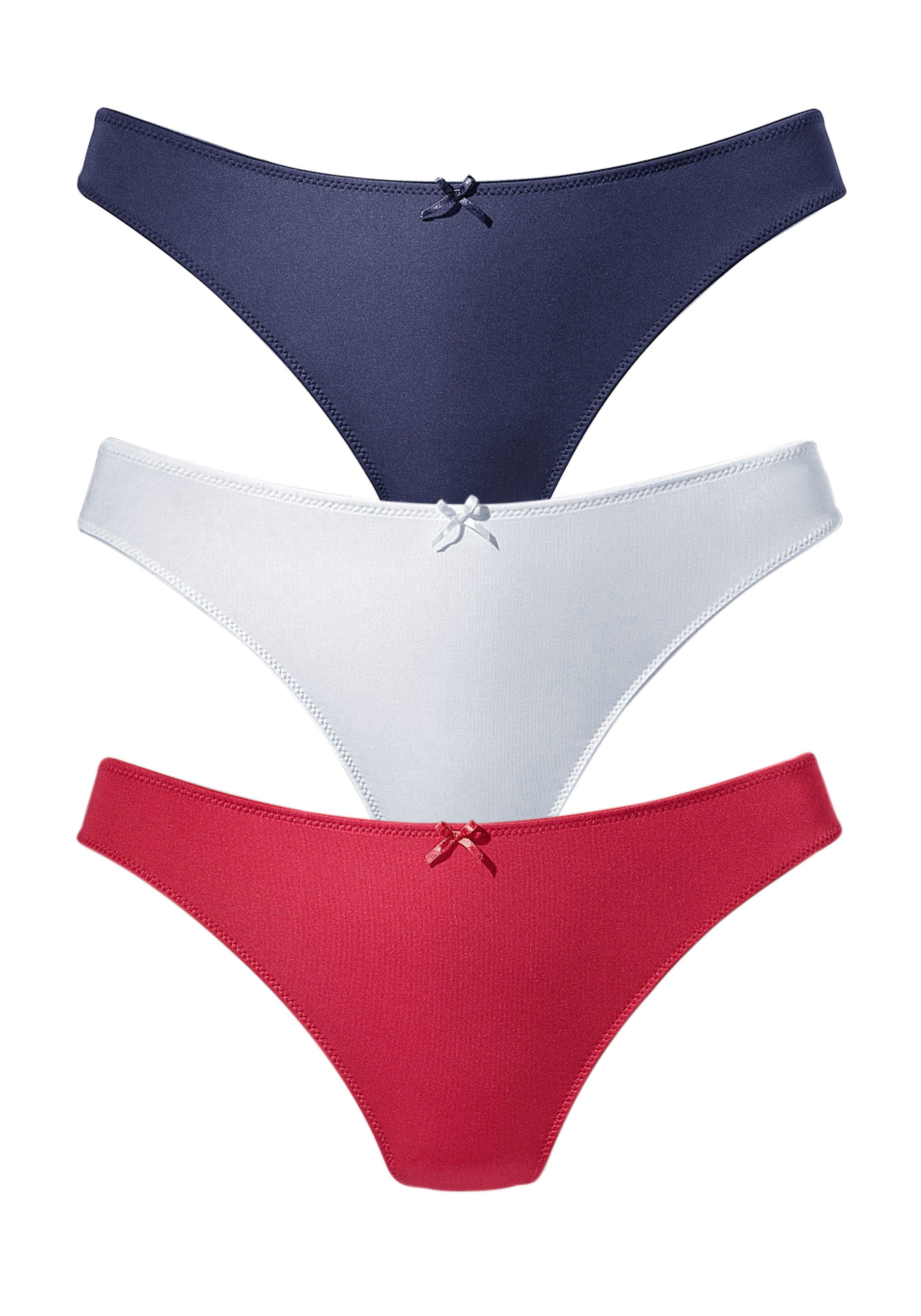 Petite fleur String achter geheel van fijne jacquard-kant (3 stuks)