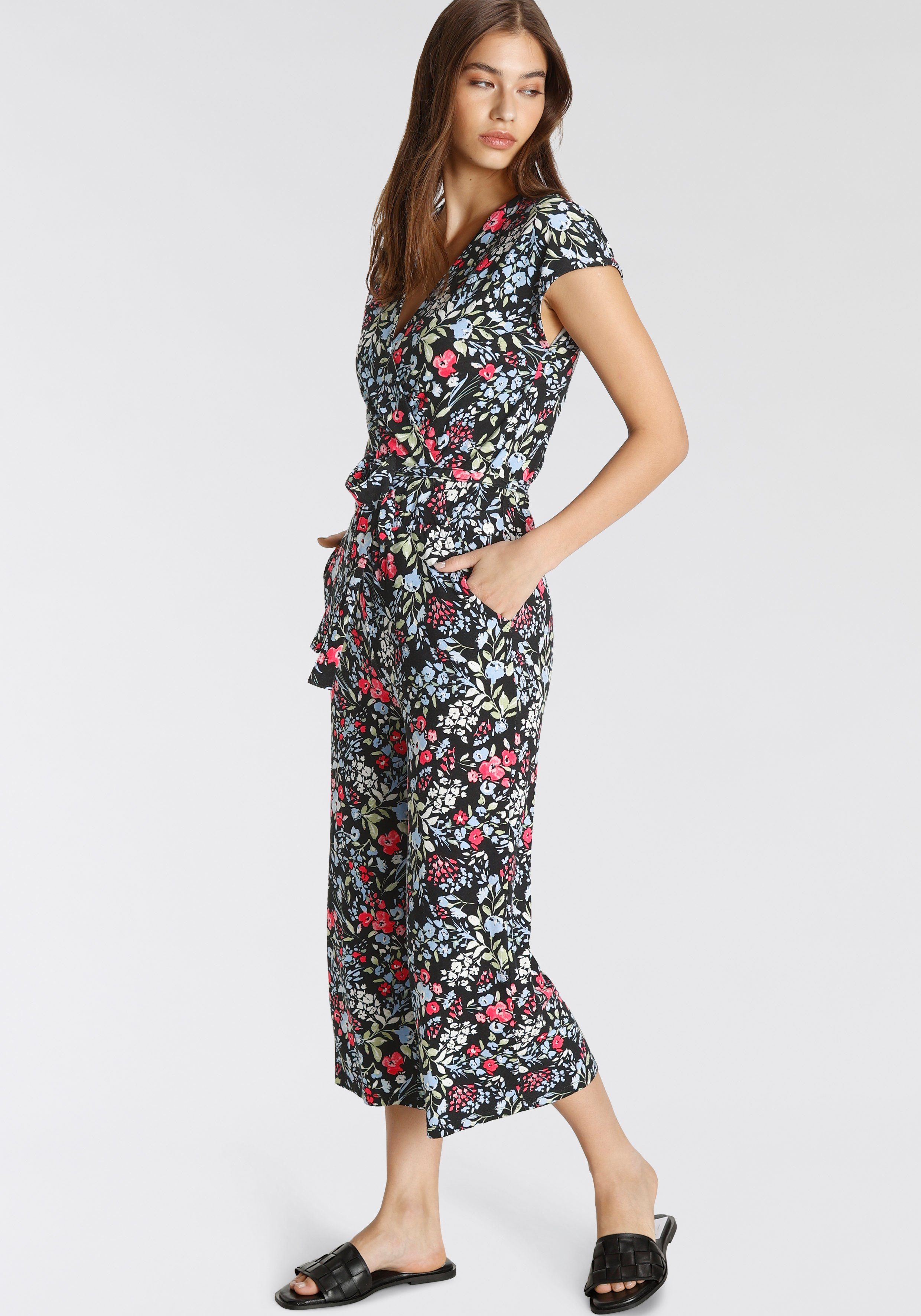 Tamaris Jumpsuit in culotte-stijl met een bindceintuur