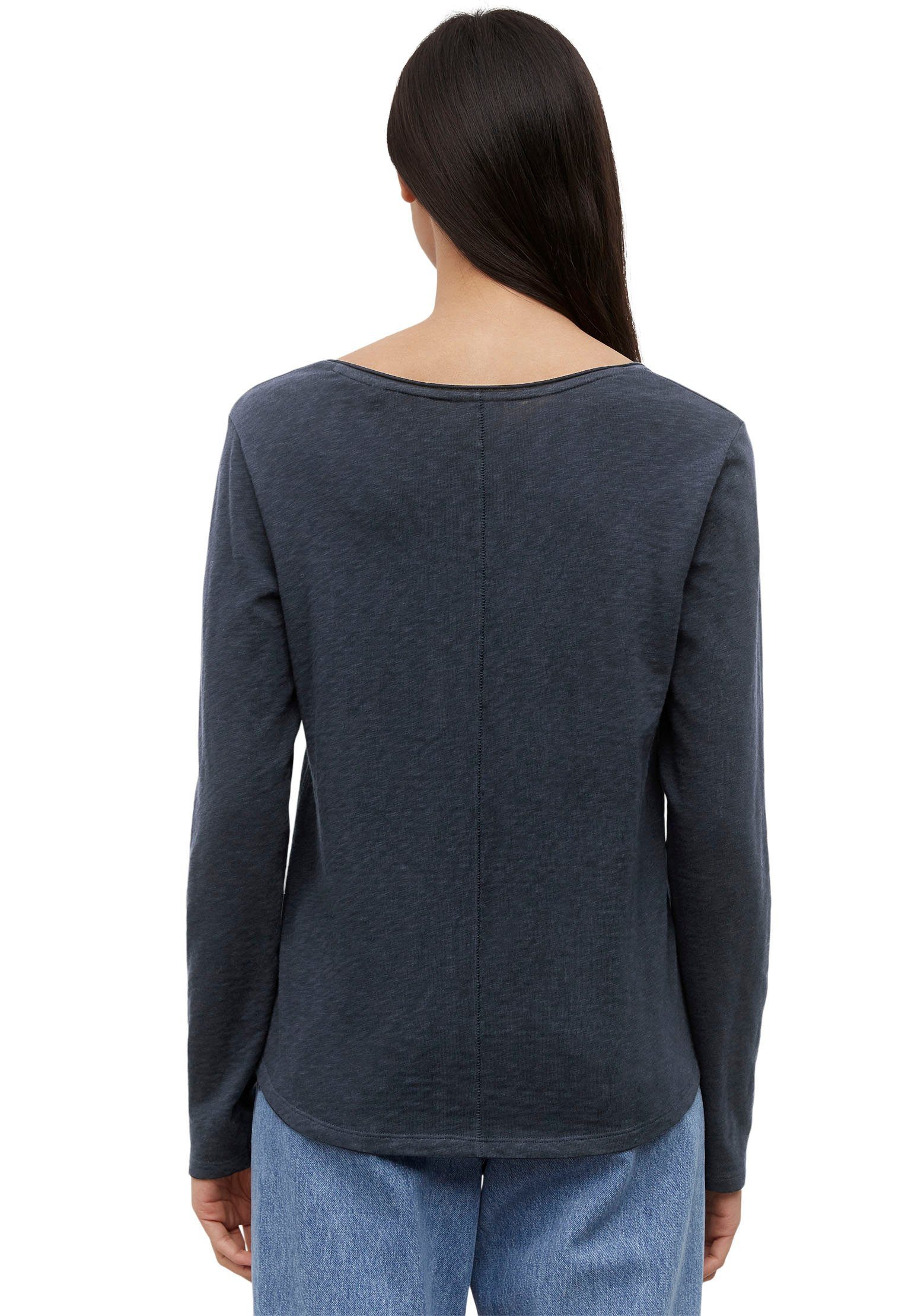 Marc O'Polo DENIM Shirt met lange mouwen met rolrand langs de v-hals