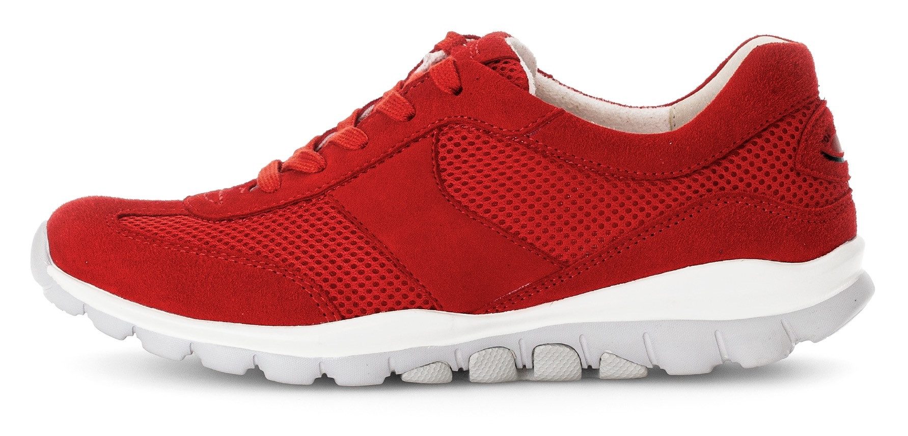 Gabor Rollingsoft Sneakers met sleehak vrijetijdsschoen, lage schoen, veterschoen met optifit verwisselbare inlegzool