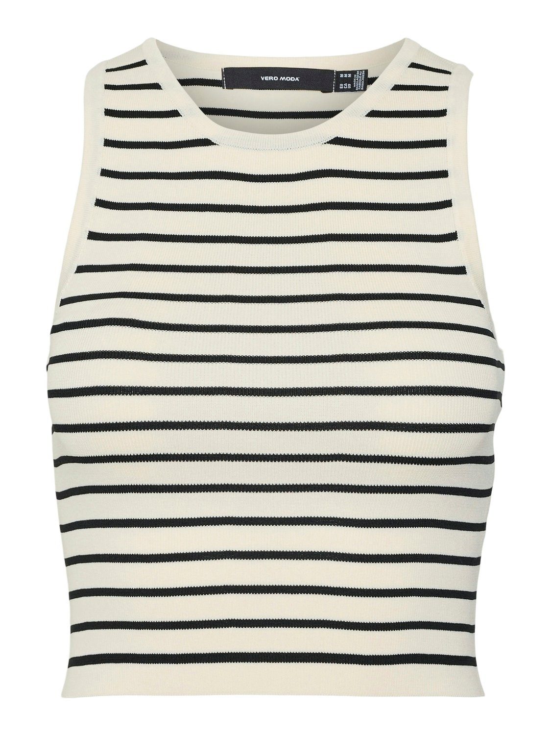 Vero Moda Gebreide trui VMGINNY SL O-NECK CROP TOP NOOS