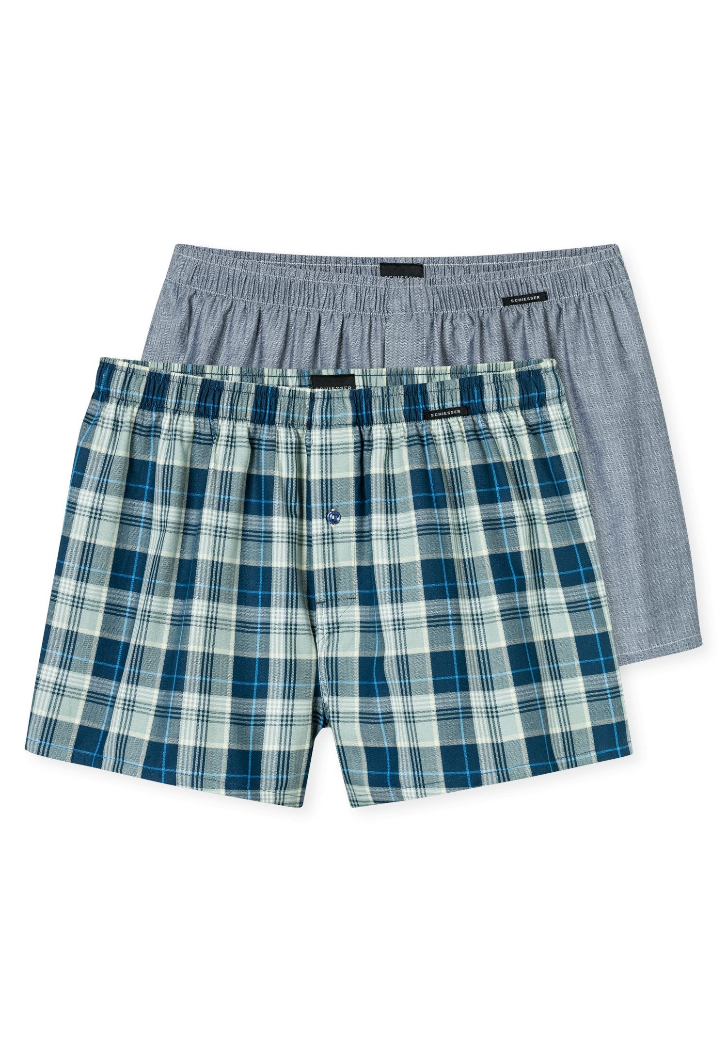 Schiesser Geweven boxershort Boxershorts Multipacks Elastische tailleband met klein SCHIESSER logo (Set van 2)