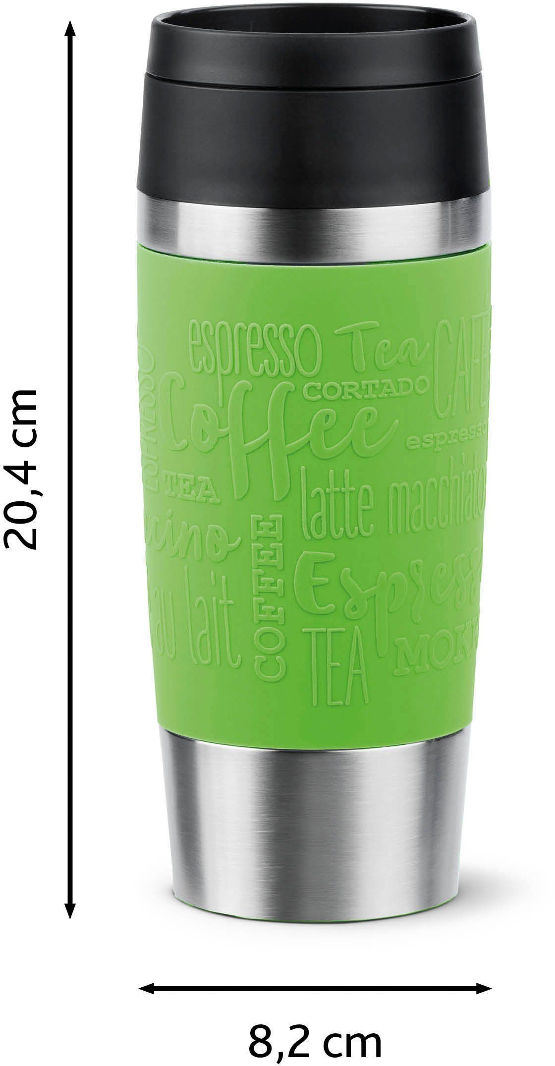 Emsa Thermosbeker Travel Mug Classic, met 360° drinkopening 4u heet, 8u koud - 360 ml / 6u heet, 12u koud - 500 ml, 100% dicht