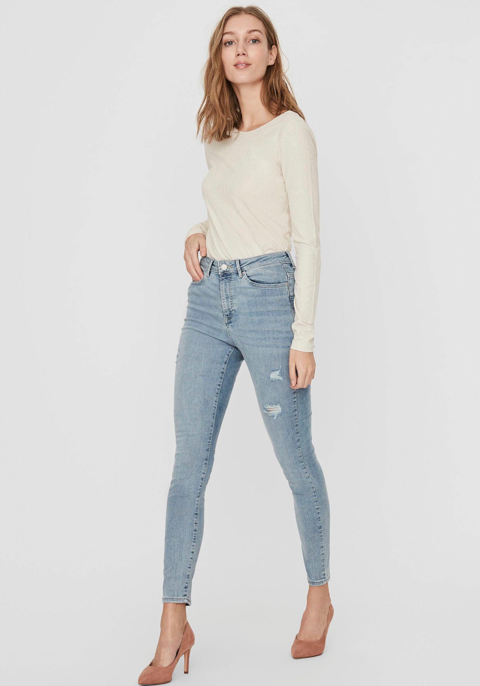 Vero Moda Skinny fit jeans VMSOPHIA HR SKINNY DESTR J AM314 NOOS