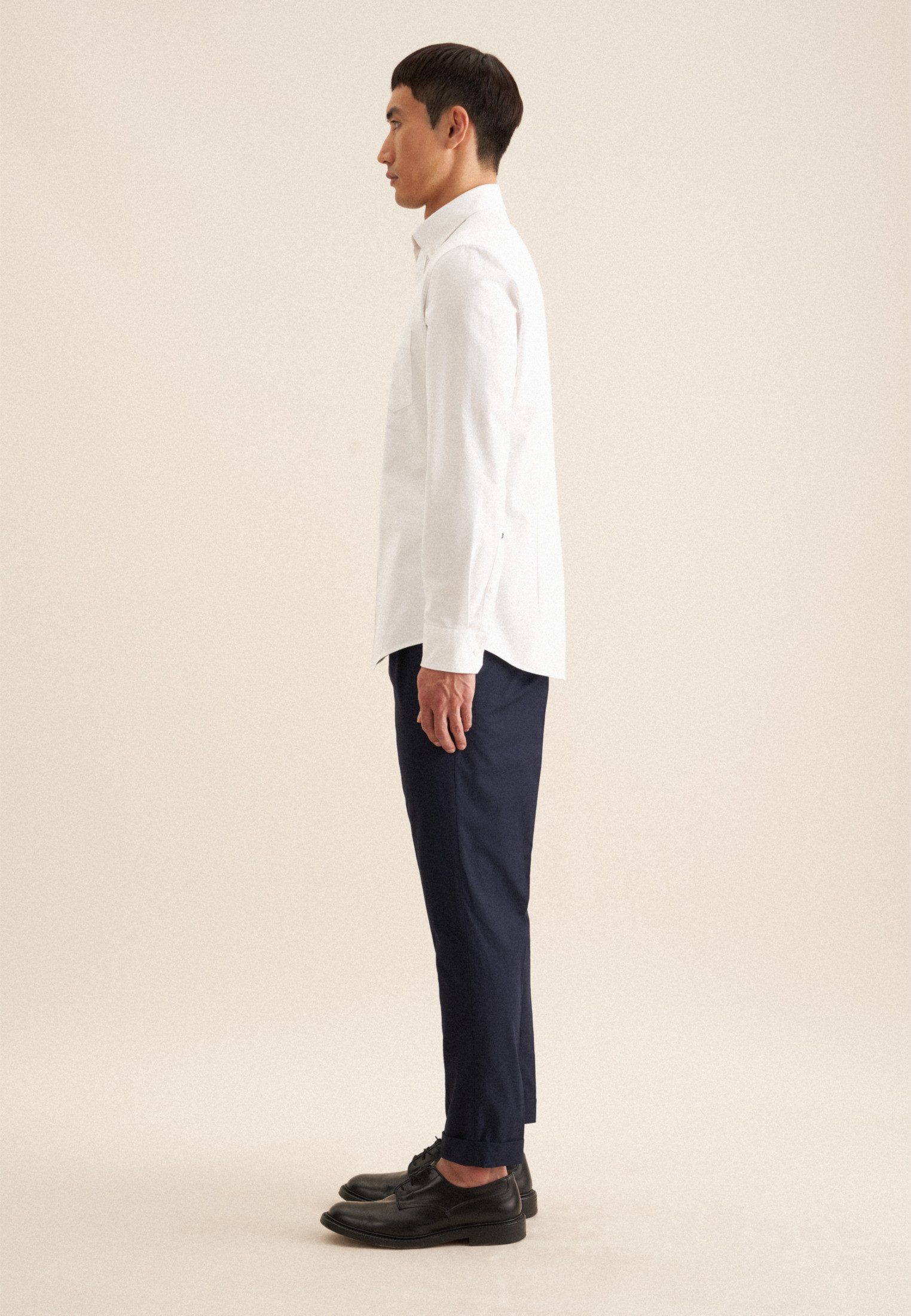 seidensticker Businessoverhemd Slim 1/1 Button-down kraag effen