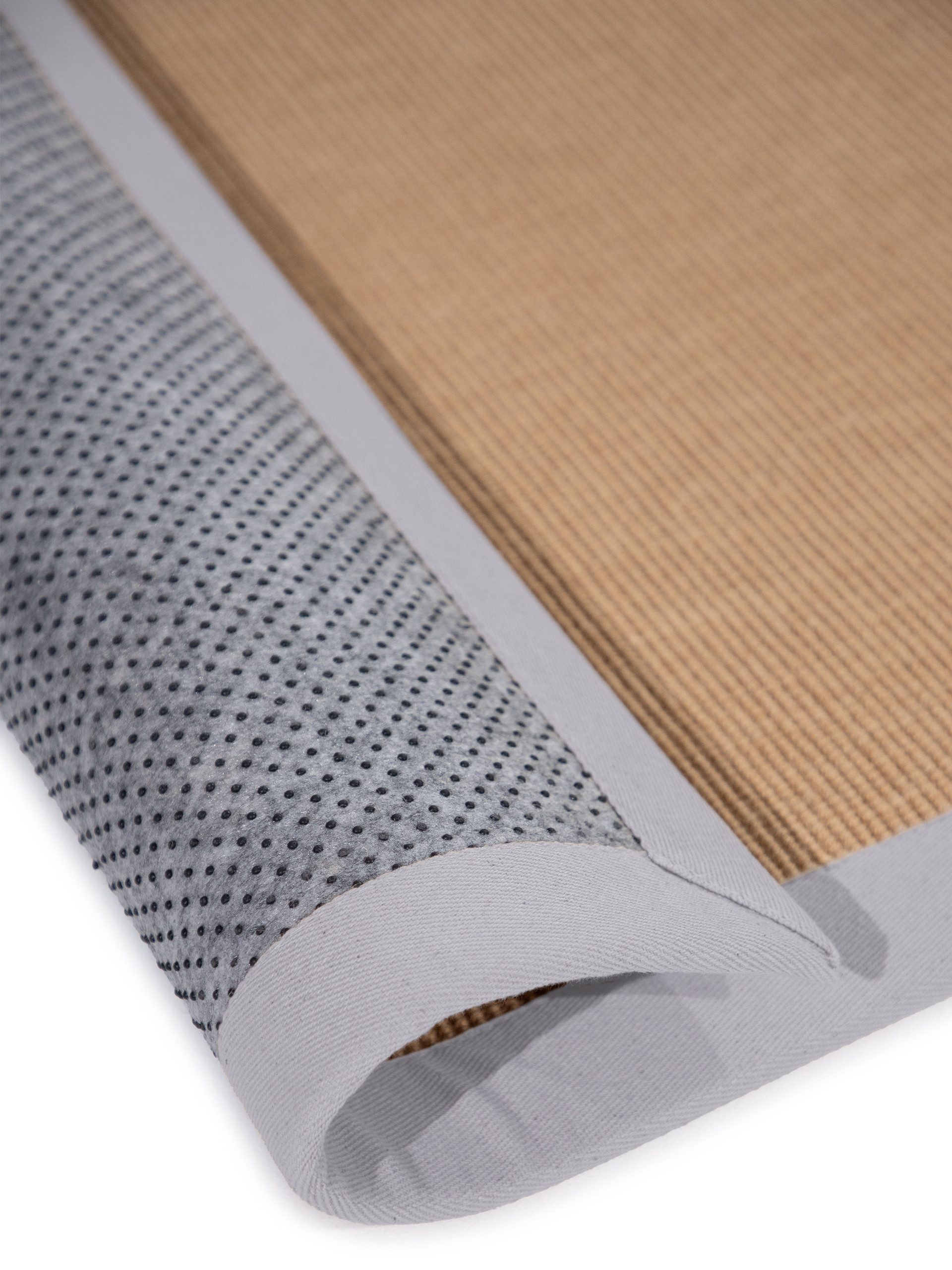carpetfine Loper Sisal met gekleurd randdessin, antislip achterzijde