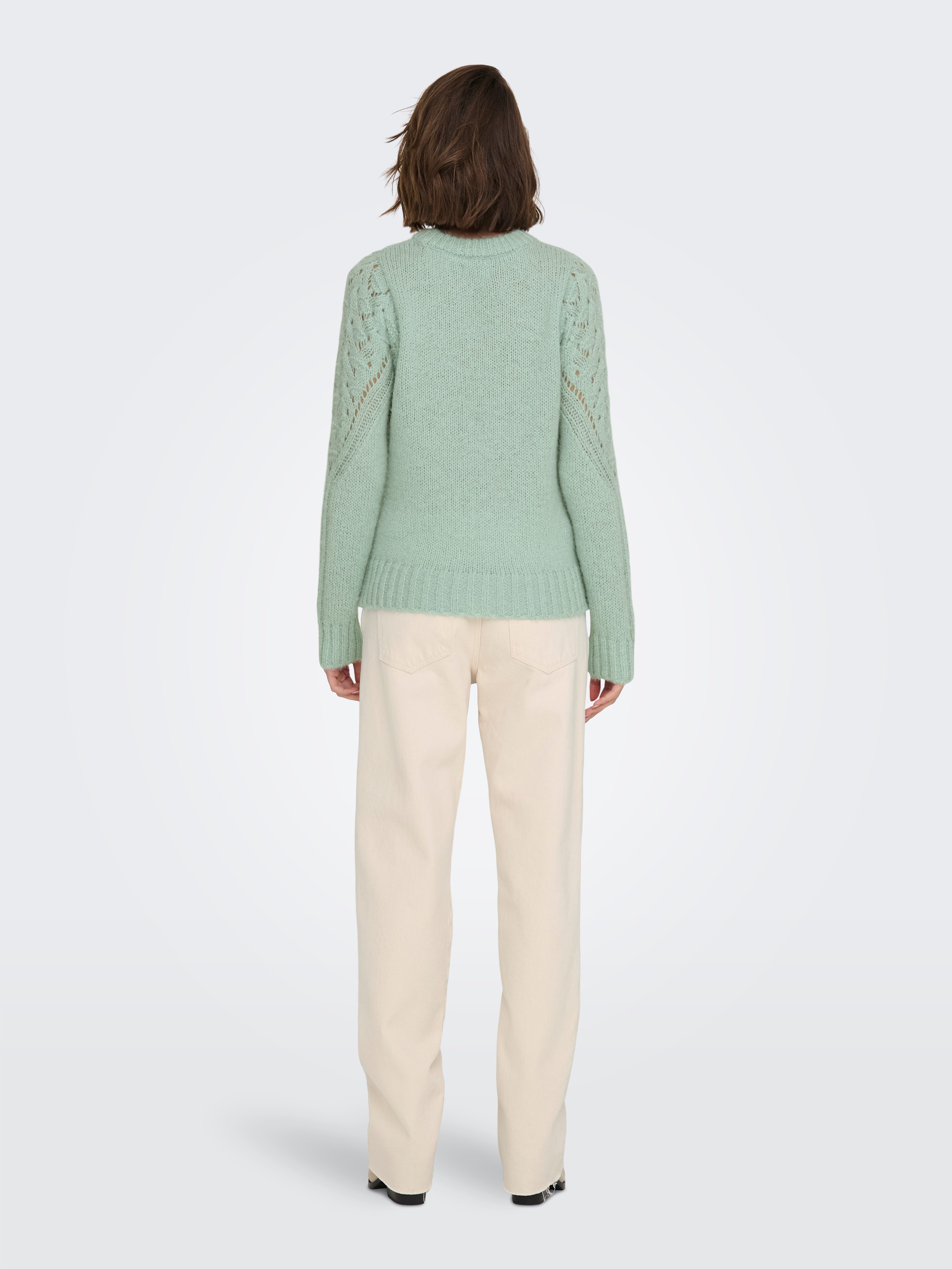 Only Trui met ronde hals ONLALPINA L/S LIFE O-NECK CC KNT