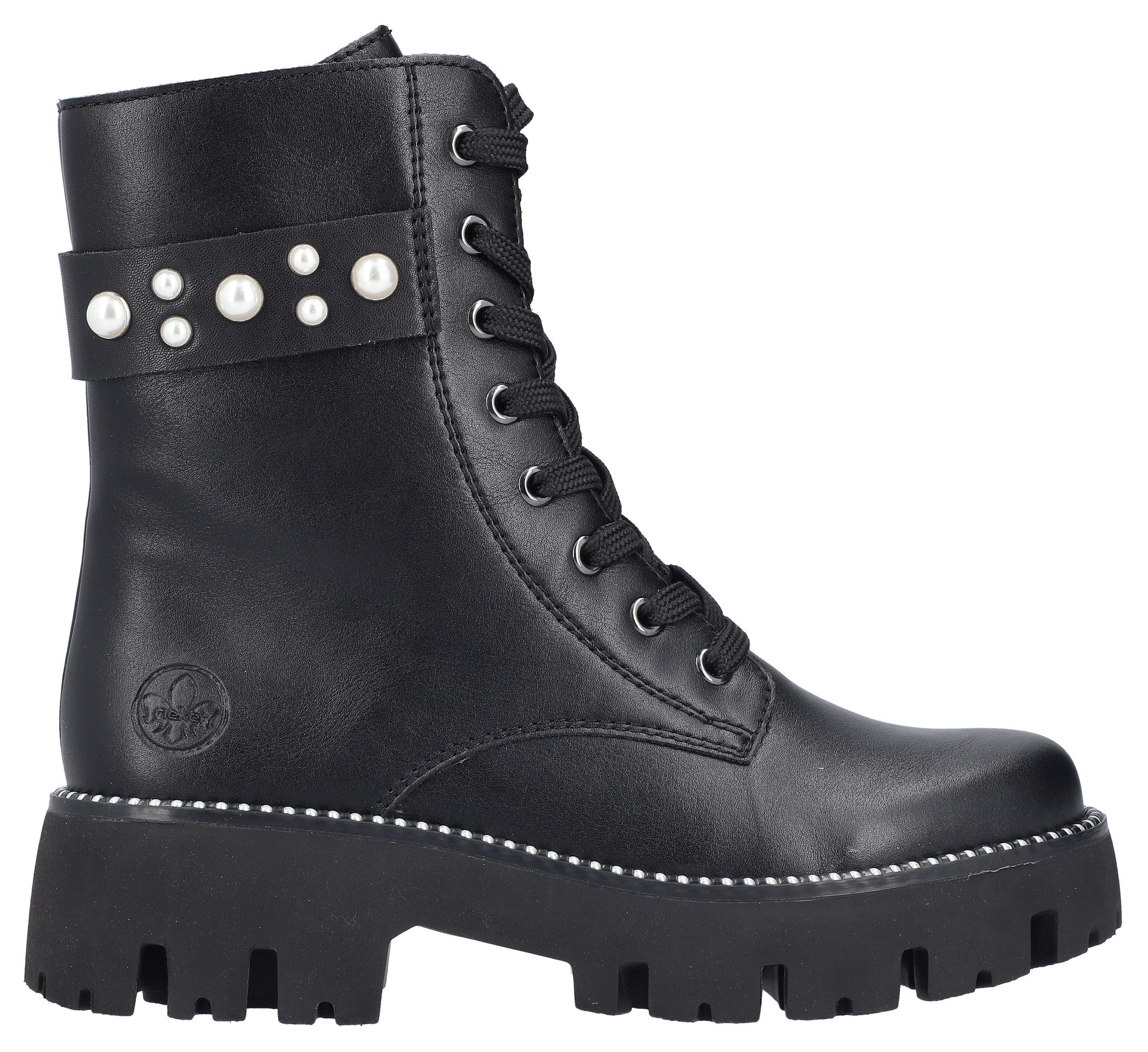Rieker Veterlaarsjes , veterschoenen, plateau, met extra binnenrits