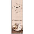 artland wandklok cappuccino - koffie optioneel verkrijgbaar met kwarts- of radiografisch uurwerk, geruisloos zonder tikkend geluid beige