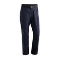 maier sports functionele broek tech pants m warme softshell-broek, winddicht, elastisch blauw