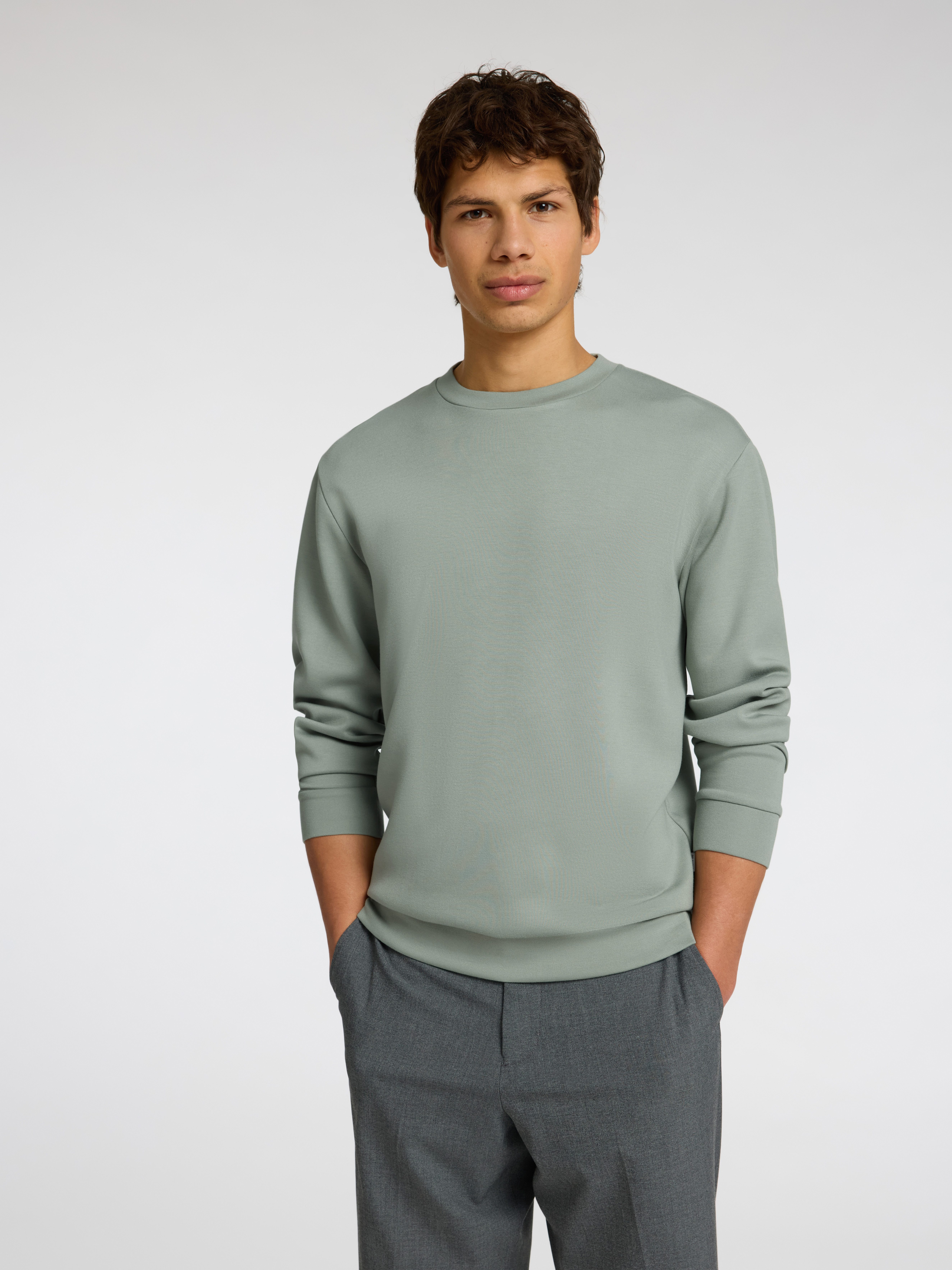 SELECTED HOMME Sweatshirt SLHEMANUEL SOFT CREW NECK SWEAT NOOS
