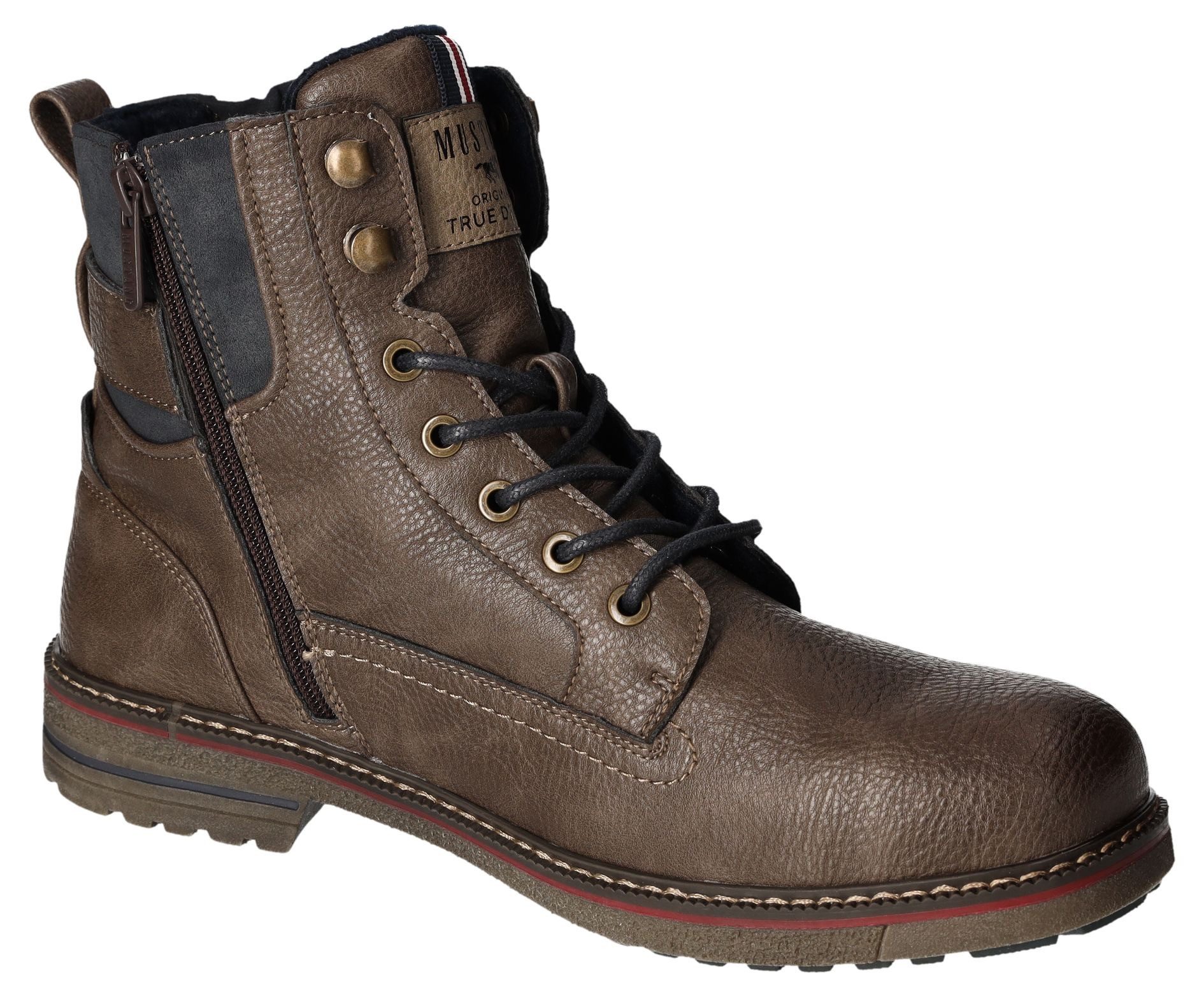 Mustang Shoes Veterschoenen Worker boots, herfst schoen, laarzen met aantrek lus