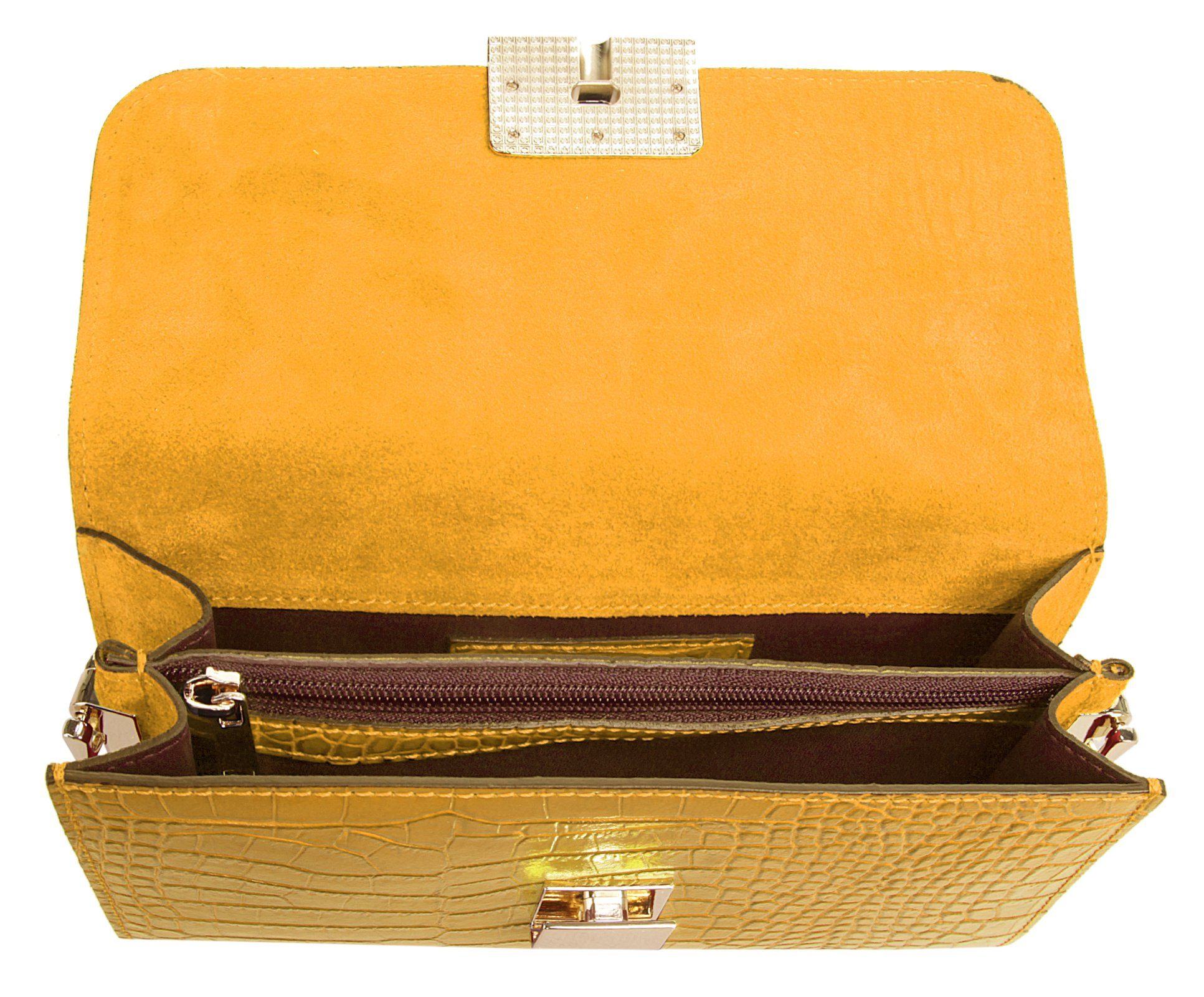 Cluty Avondtasje echt leer, made in italy