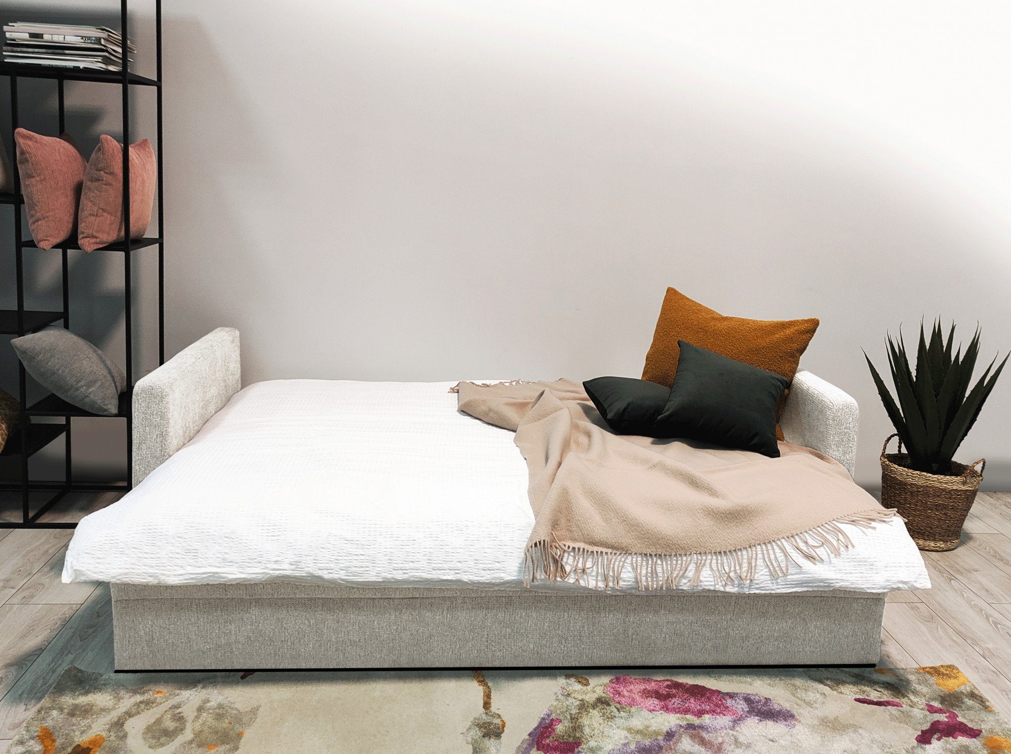 Home affaire Slaapbank Calrence met opklapbare slaapfunctie, twee armleuningversies in de serie