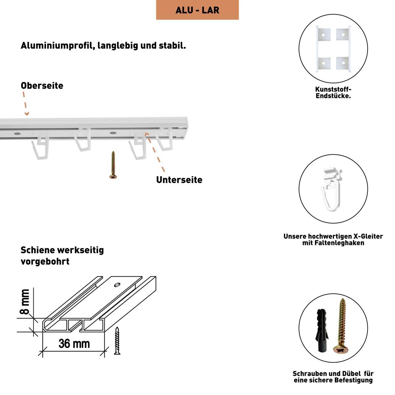 SN DECO GROUP Gordijnrail Omkeerbare rail