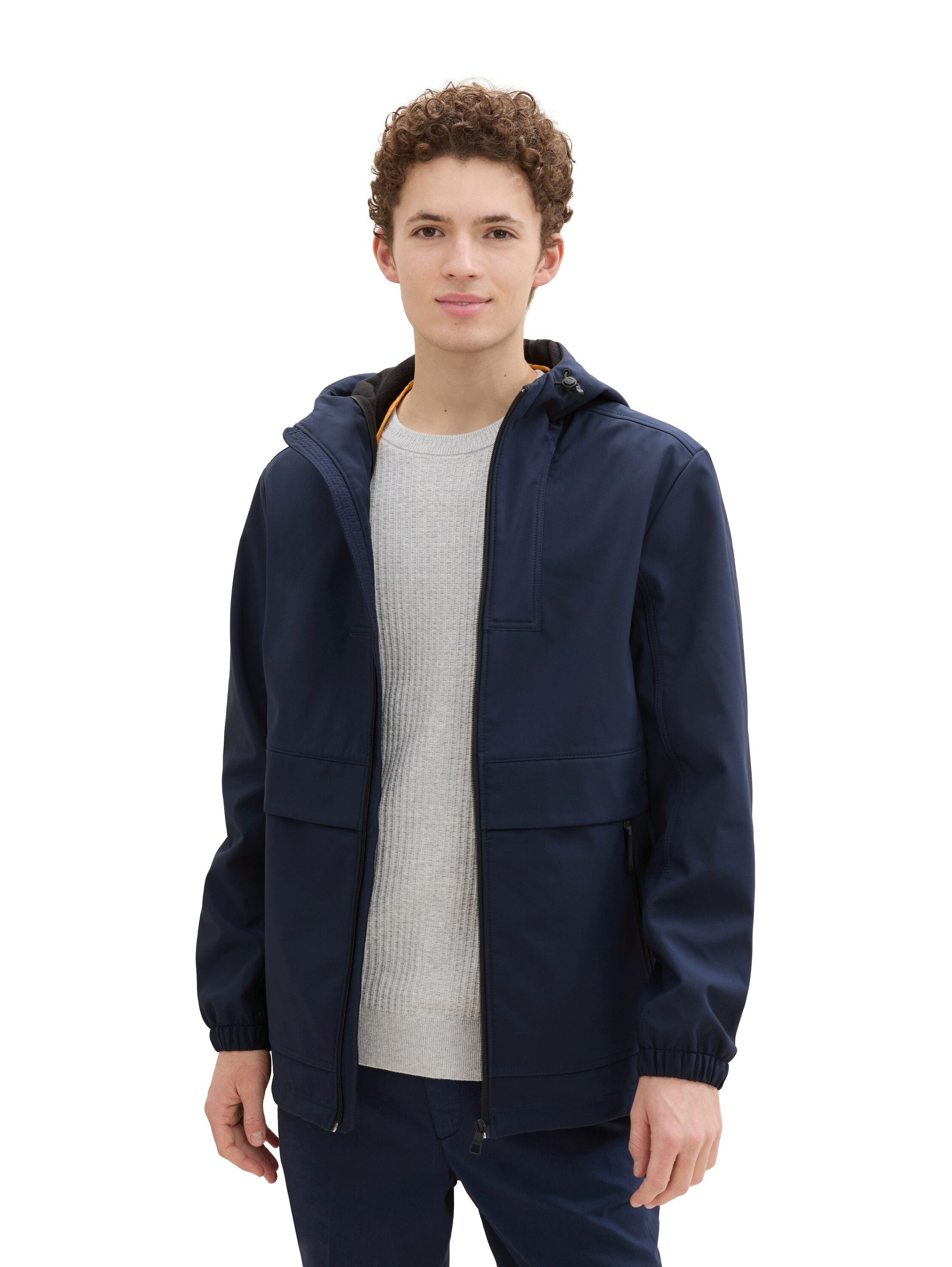 Tom Tailor Denim Softshell-jack met een capuchon