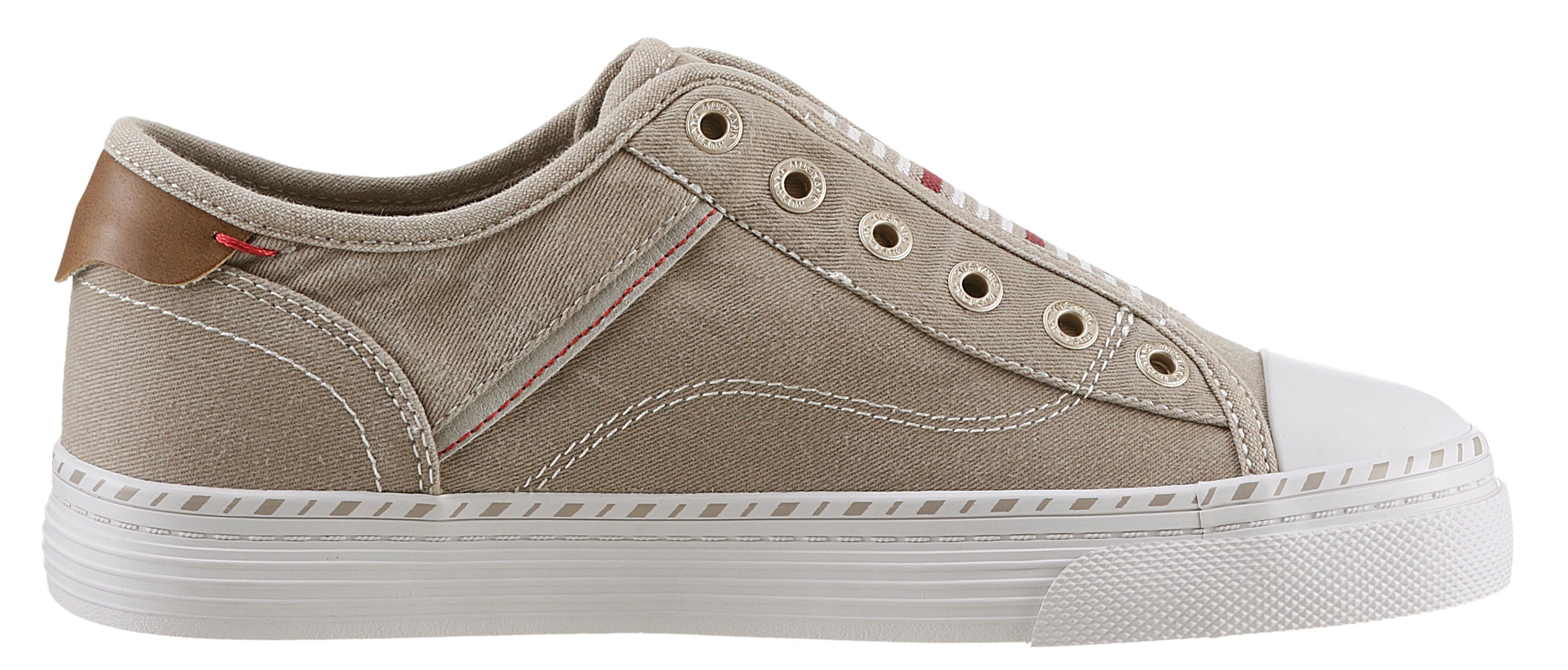 Mustang Shoes Slip-on sneakers Instapschoen, Vrijetijdsschoen Slippers, instapschoenen, vrijetijdsschoenen met praktische elastische band