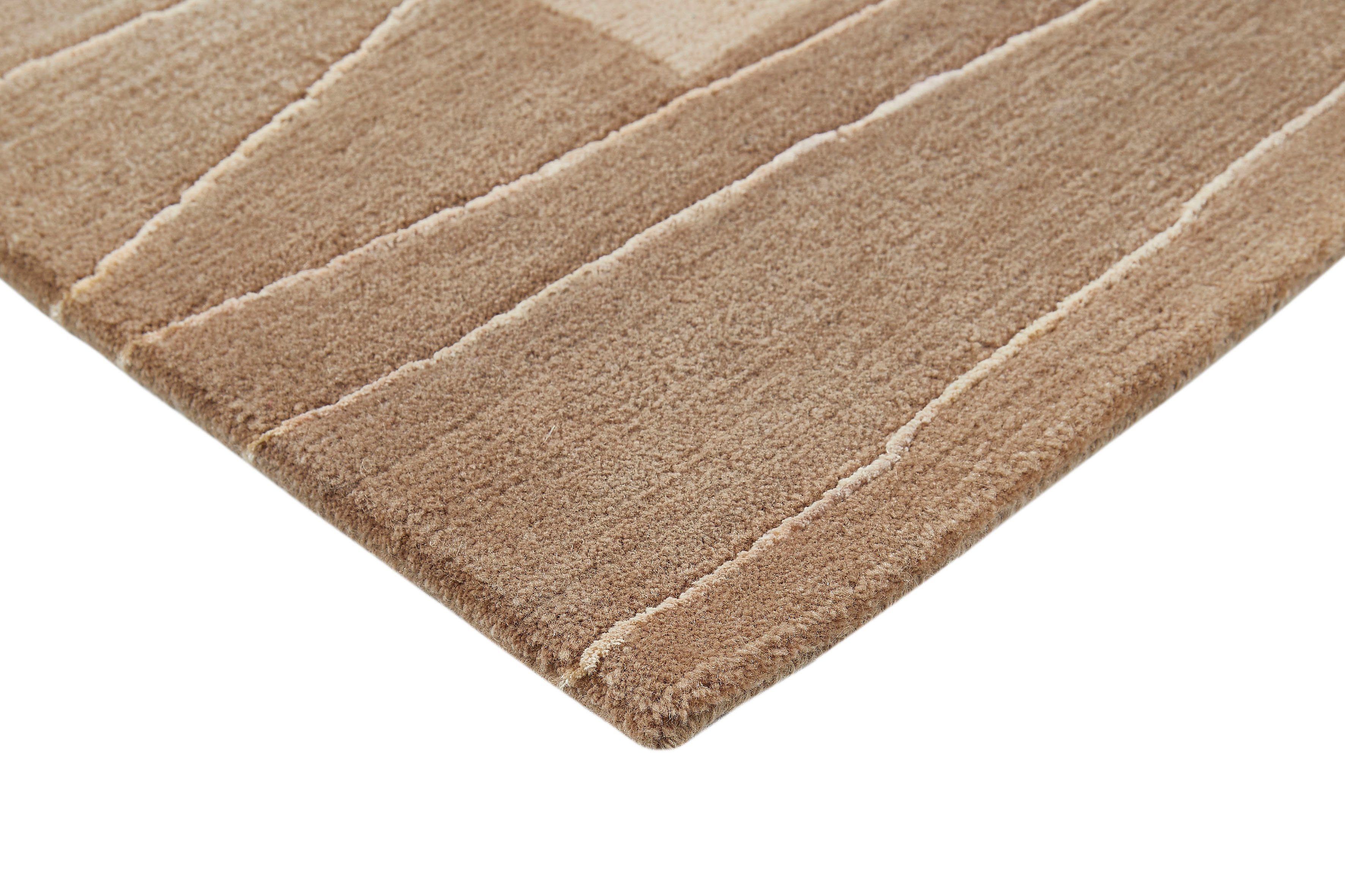 LUXOR living Wollen kleed LINEO Nepal tapijt, 100% wol, handgeknoopt, met bies
