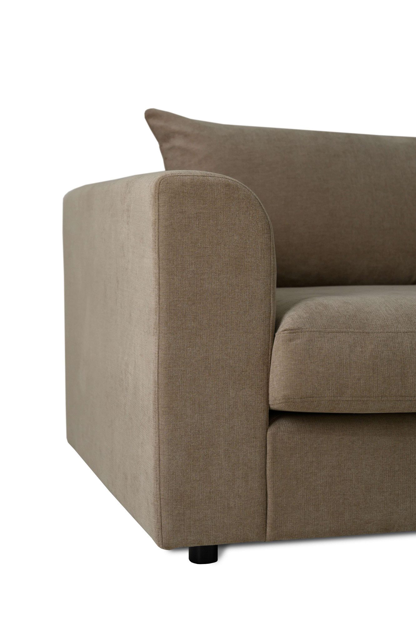 LeGer Home by Lena Gercke Hoekbank Avelina Breedte 297 cm, in cord- en chenille-stof, rugkussen met veren (2-delig)