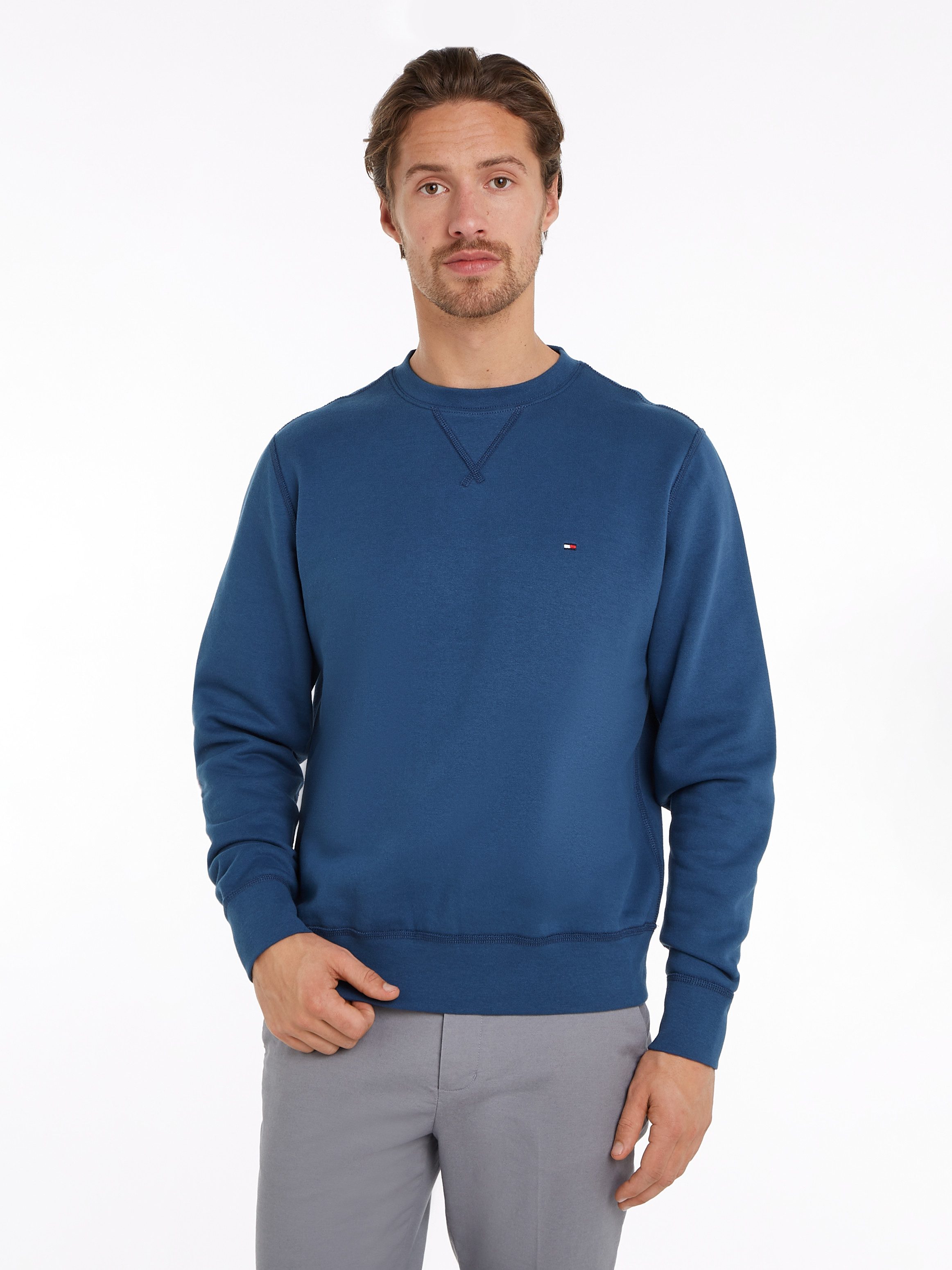 Tommy Hilfiger Sweatshirt ESSENTIAL FLEECE CREWNECK met  logoborduursel