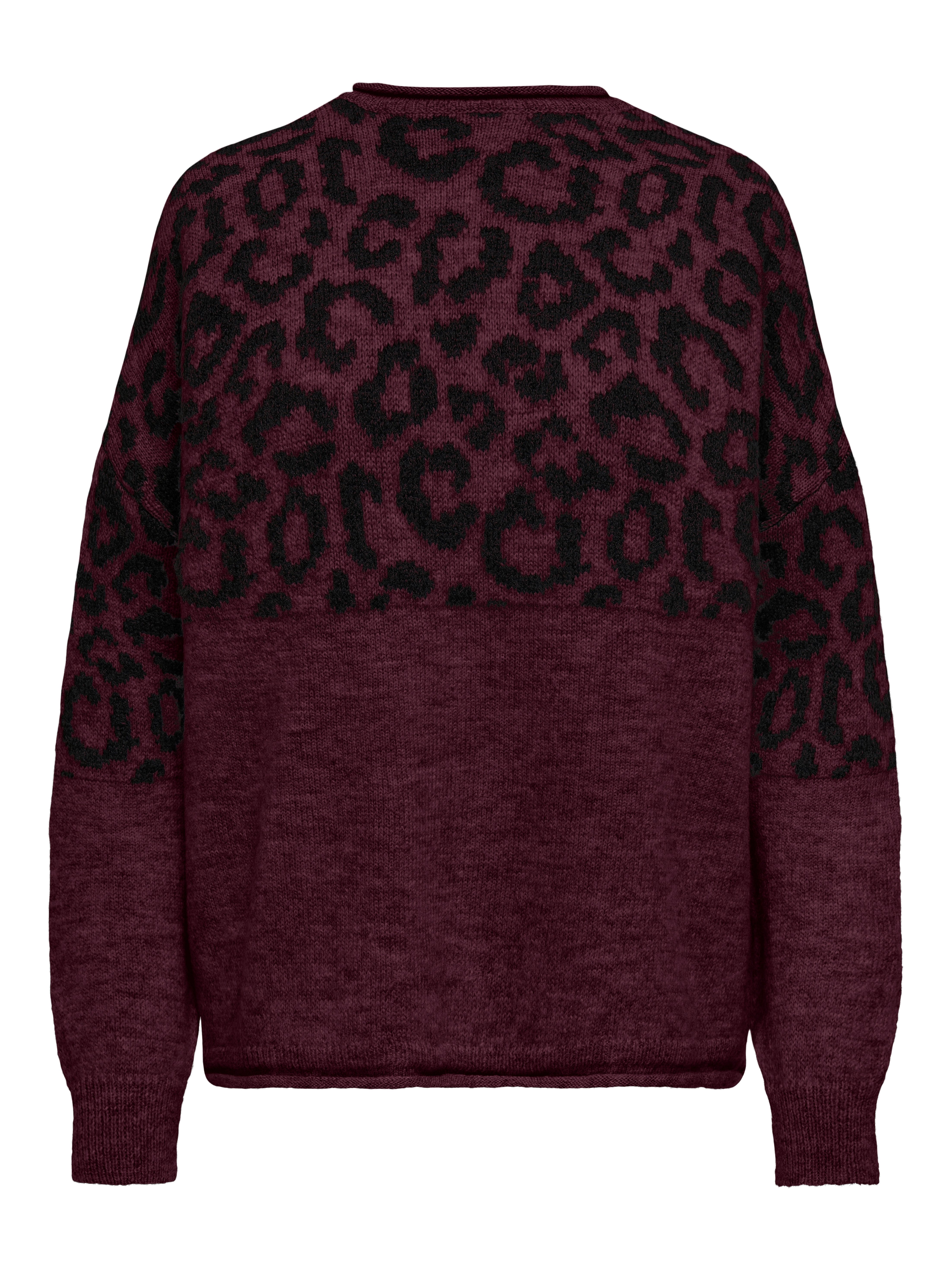 Only Trui met ronde hals ONLJADE ANIMAL LS O-NECK NOOS KNT