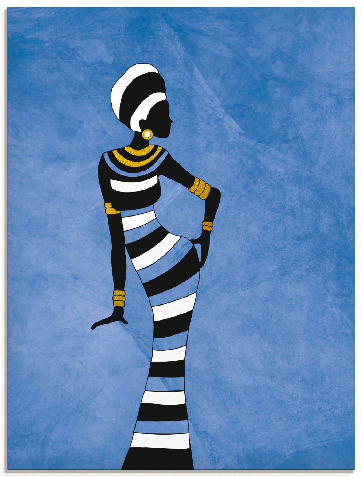 Artland Print op glas Afrikaanse vrouw (1 stuk)