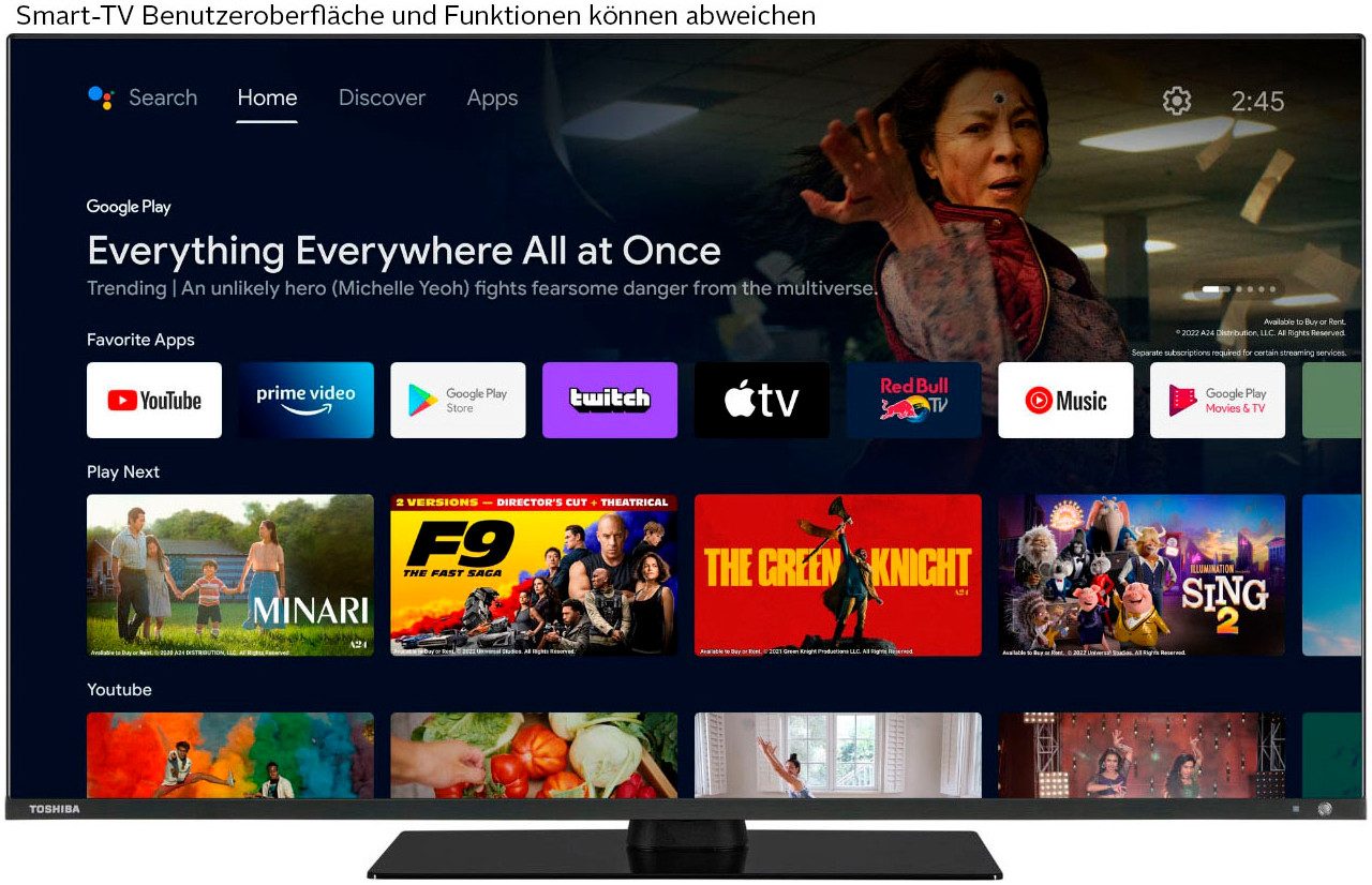 Toshiba Led-TV 43QA7D63DG, 108 cm / 43", 4K Ultra HD, Android TV