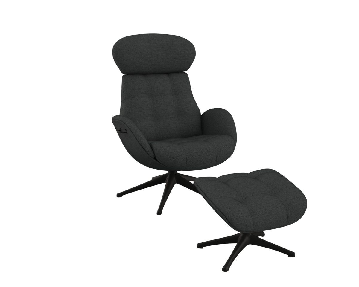 FLEXLUX Relaxfauteuil Chester, functionele stoel, gestoffeerde stoel, armleuningen, TV-fauteuil tv-fauteuils grijs