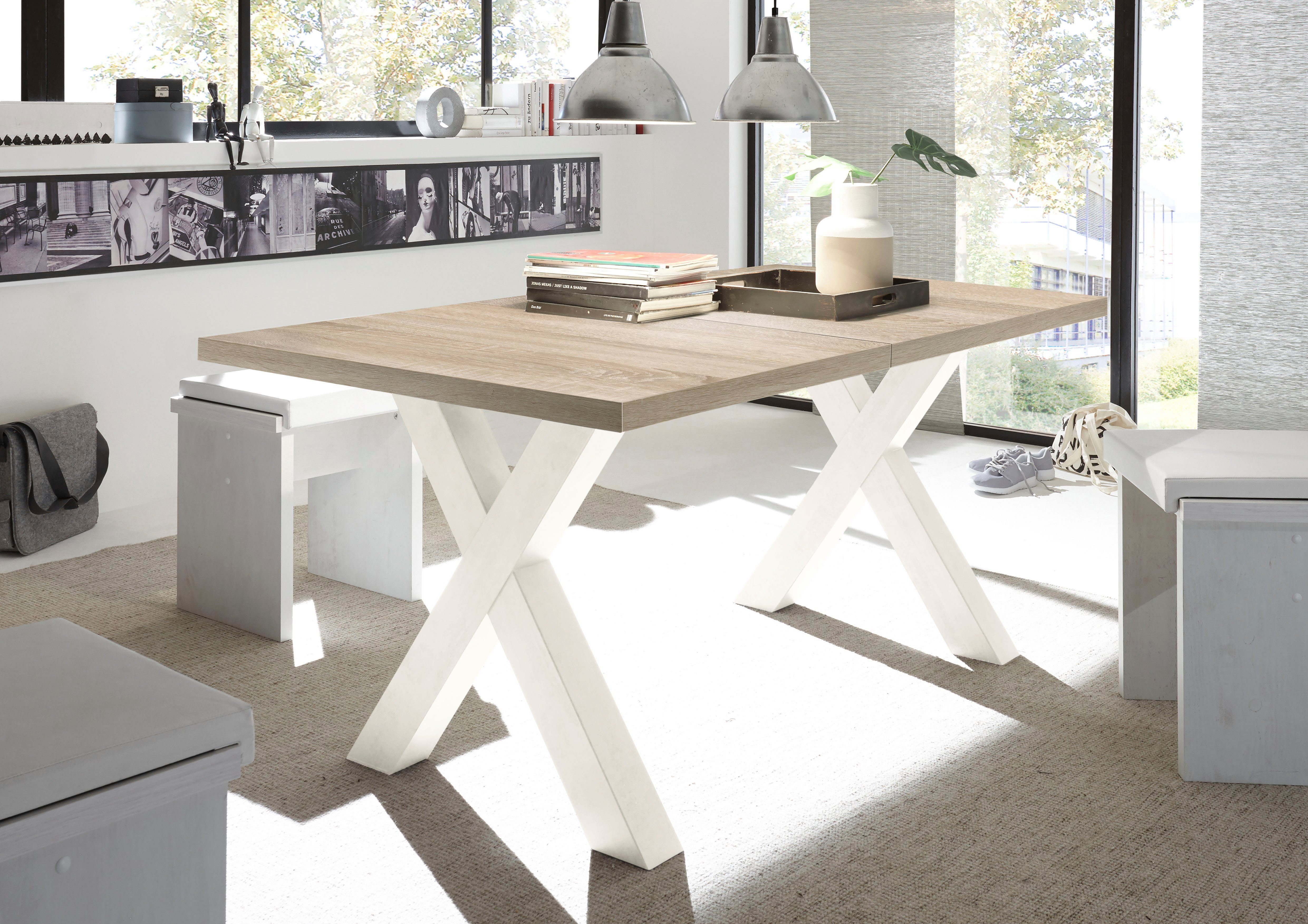 Mäusbacher Eettafel Mister TOPSELLER! met lade (160-210 cm), frame in x-model