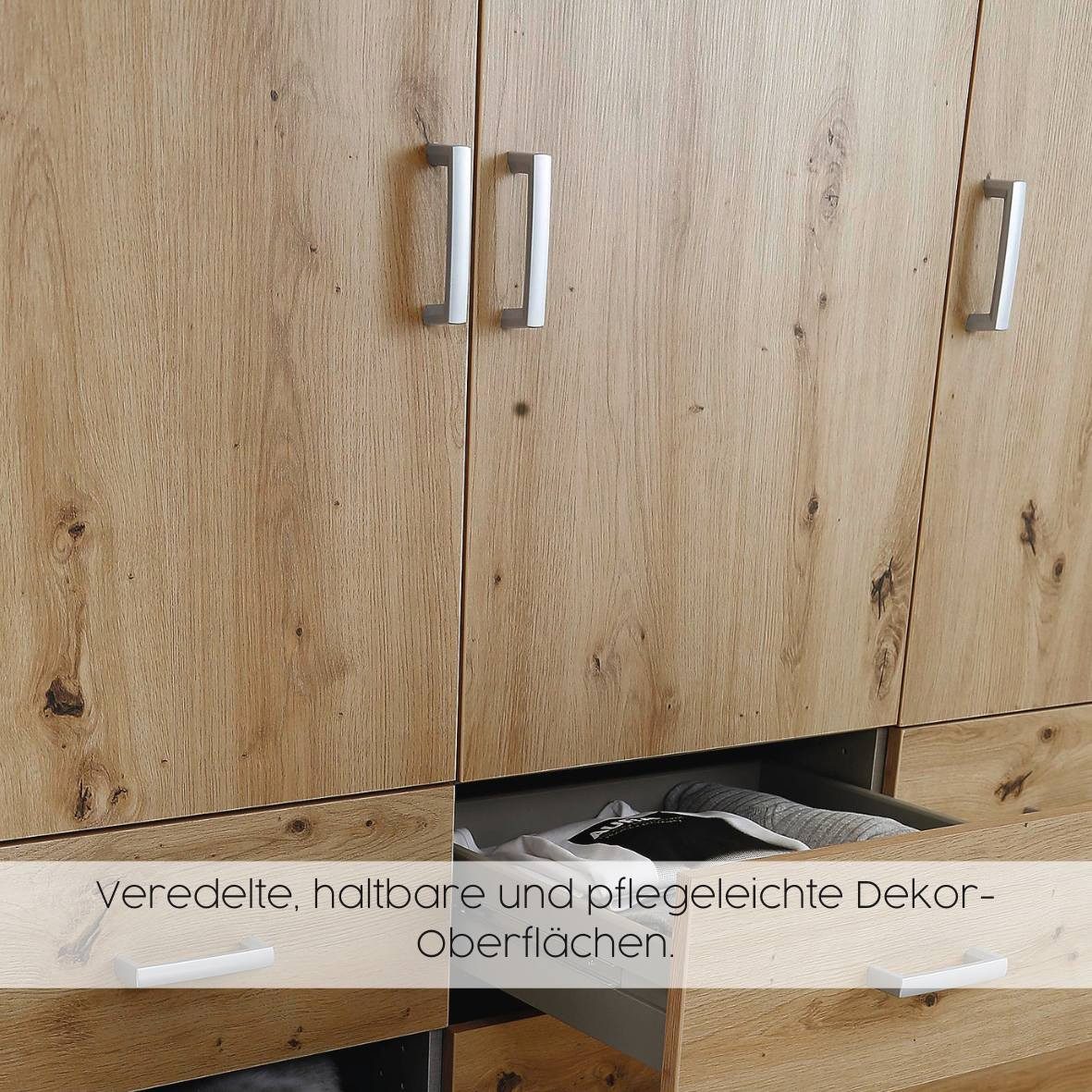rauch Draaideurkast Kledingkast Kast Garderobe Wasmand NABILA veel Opbergruimte in 2 breedtes met push-to-open functie bestseller made in germany