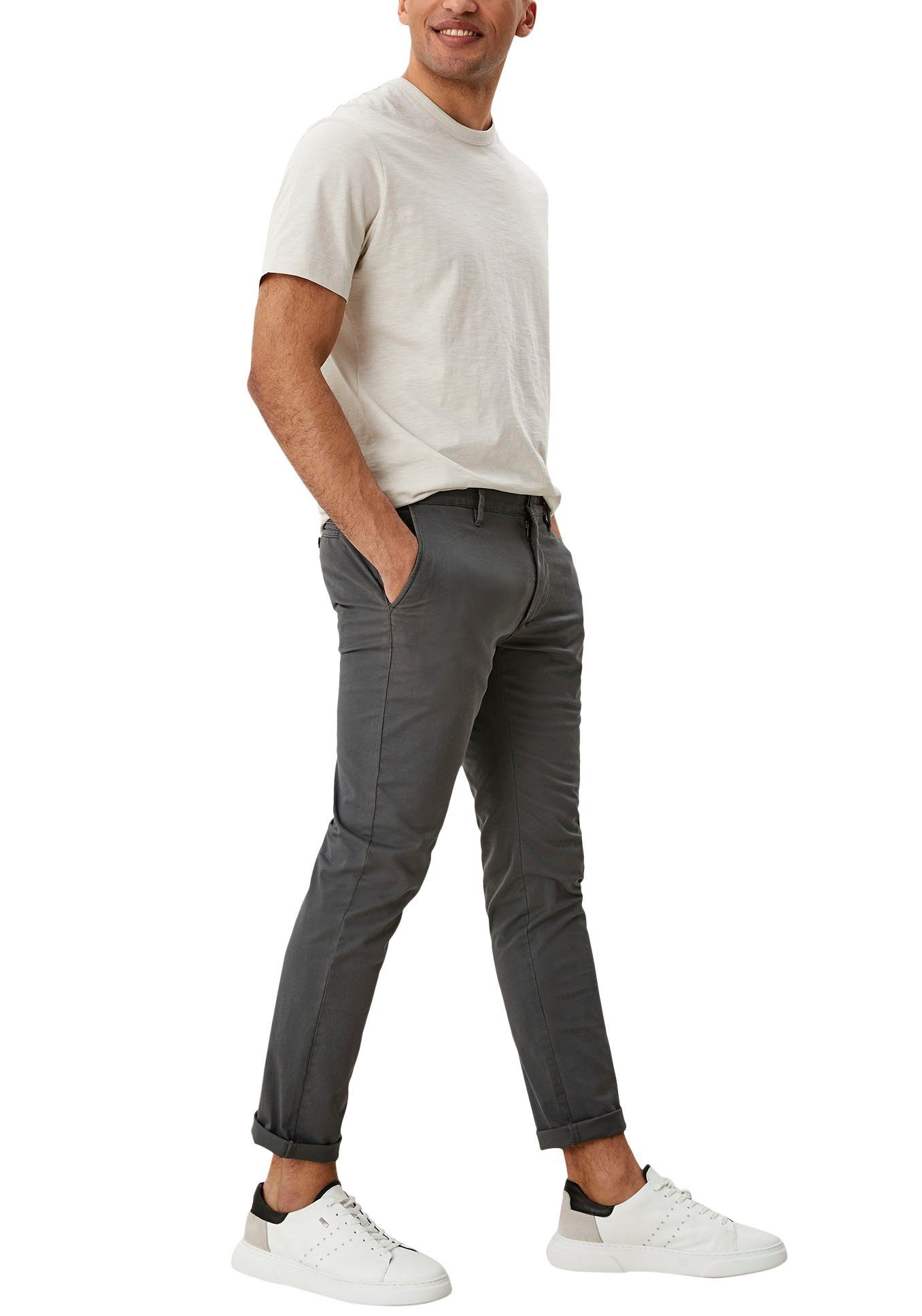 s.Oliver Chino met effen look