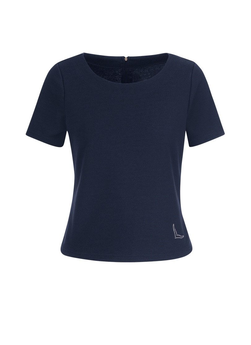 Trigema Sweatshirt TRIGEMA shirt met korte mouwen met kristalstenen