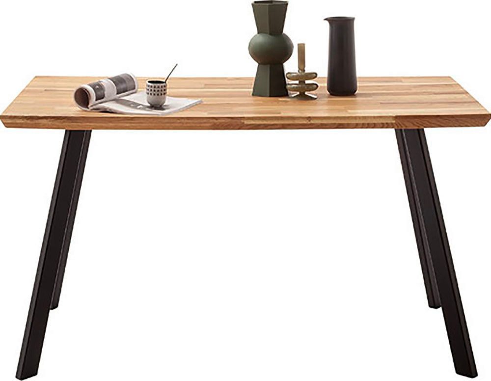 MCA living Eettafel Zeballos, TOPSELLER! Tafelblad van Zerreiche, Zwitserse rand, belastbaar tot...