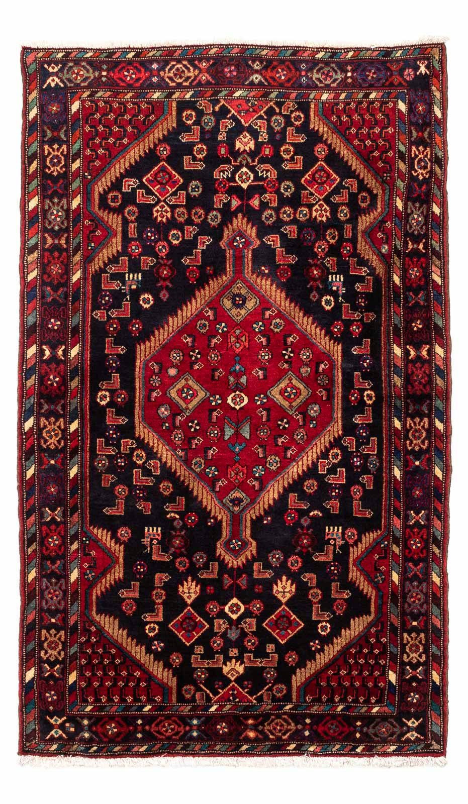 morgenland Wollen kleed Ghashghai medaillon 225 x 173 cm Uniek exemplaar met certificaat