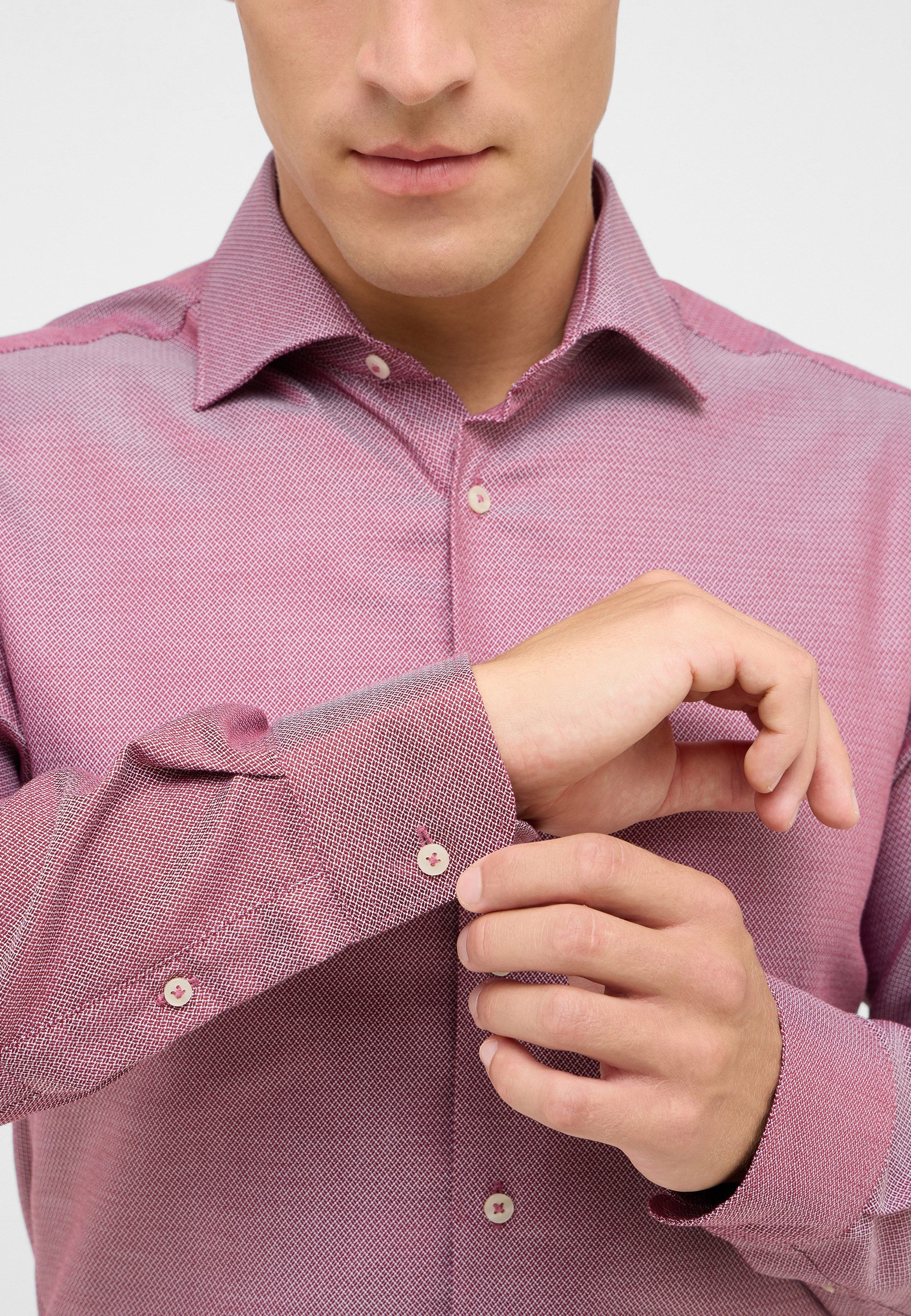 Eterna Overhemd met lange mouwen Slim fit NON IRON (strijkvrij)