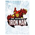 komar wandfolie iron man comic classic 50 x 70 cm (1 stuk) multicolor