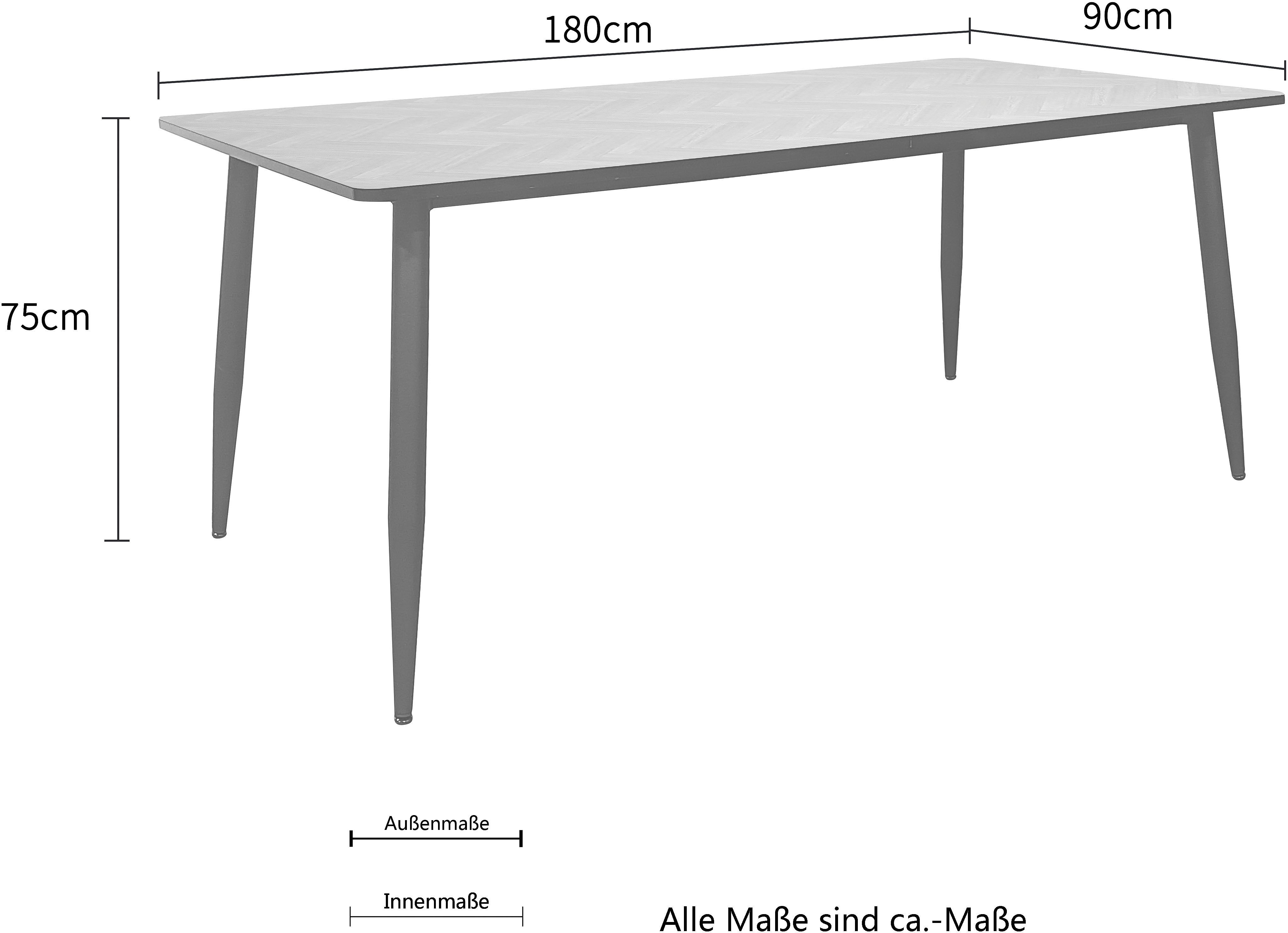Home affaire Eettafel Arhus in trendy visgraatlook