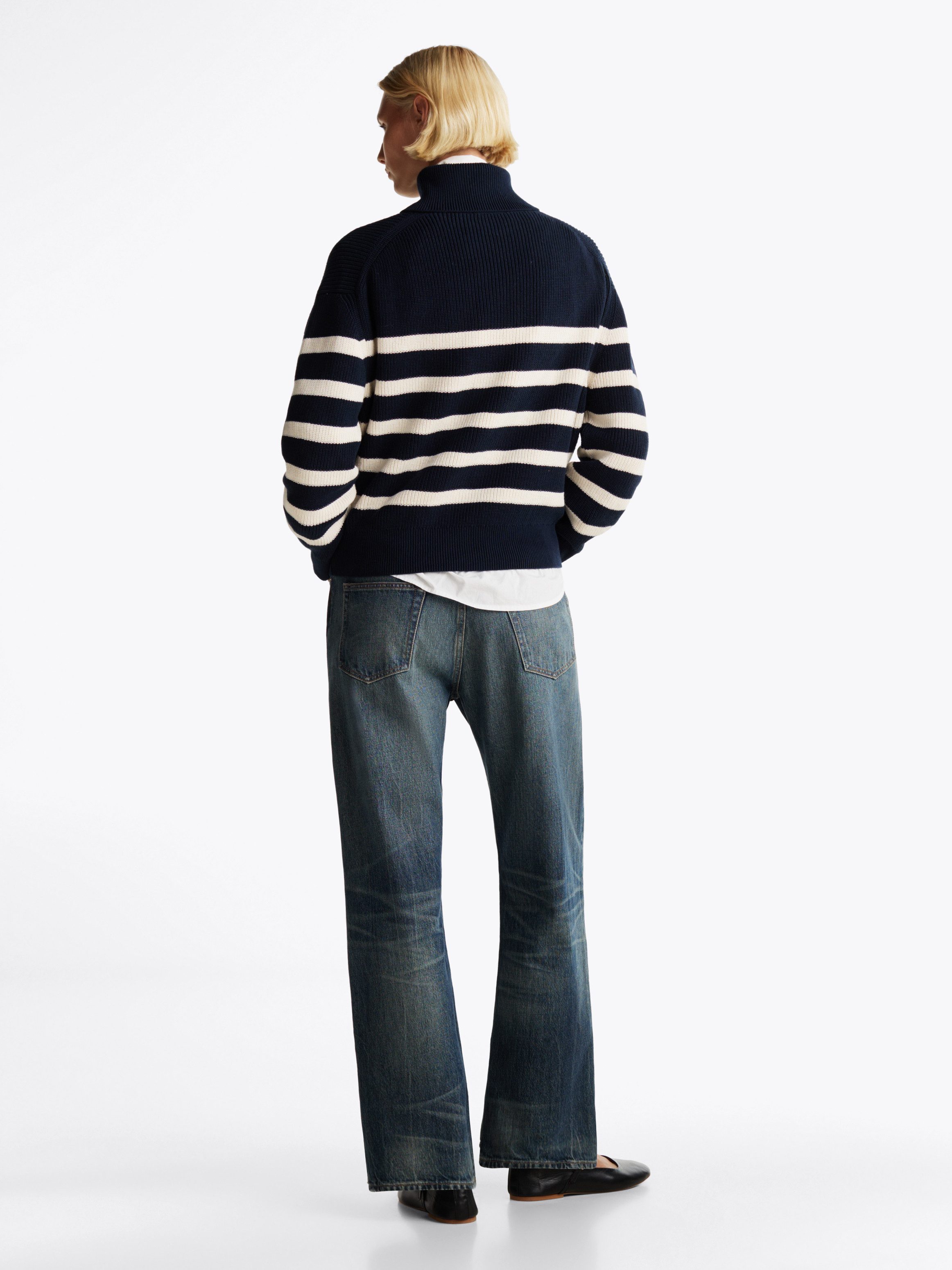 Tommy Hilfiger Schipperstrui CO CARDI STITCH 1/2 ZIP SWEATER