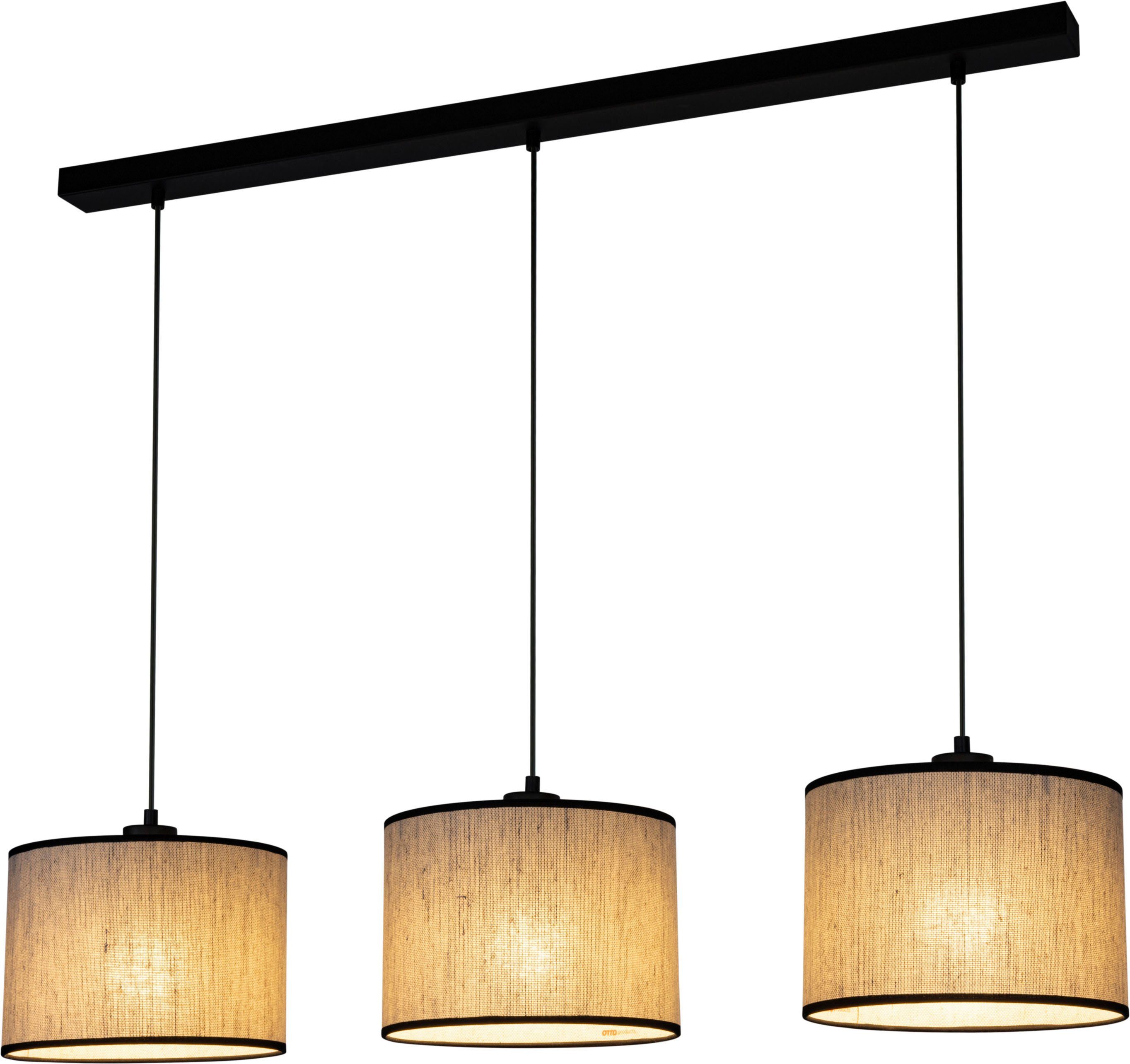 andas Hanglamp Virrat, in Scandinavische stijl Hanglamp met linnen kap, in tijdloos ontwerp, gemaakt in Europa (7 stuks)