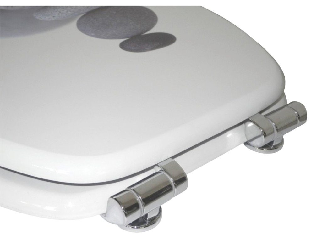 Sanilo Set badkameraccessoires Energy Stones bestaand uit toiletzitting, badmat en wastafelplug (complete set, 3-delig)