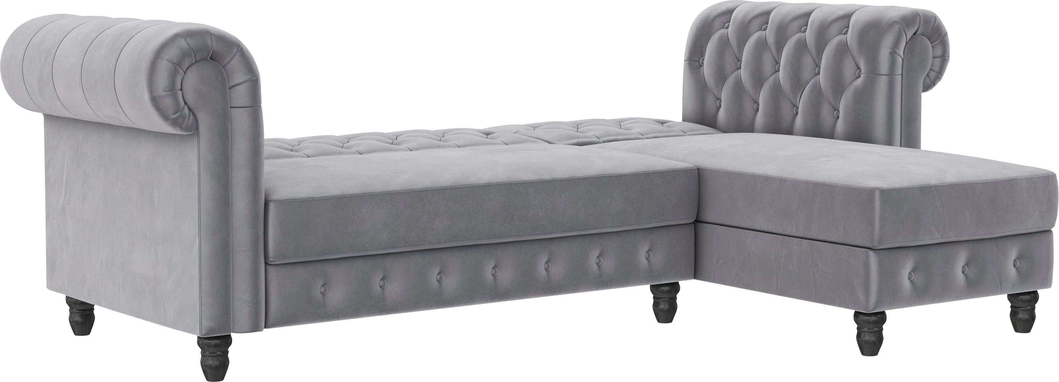 Dorel Home Hoekbank Felix, L-model, 241 cm (ligoppervlak108x195 cm), récamier verwisselbaar,