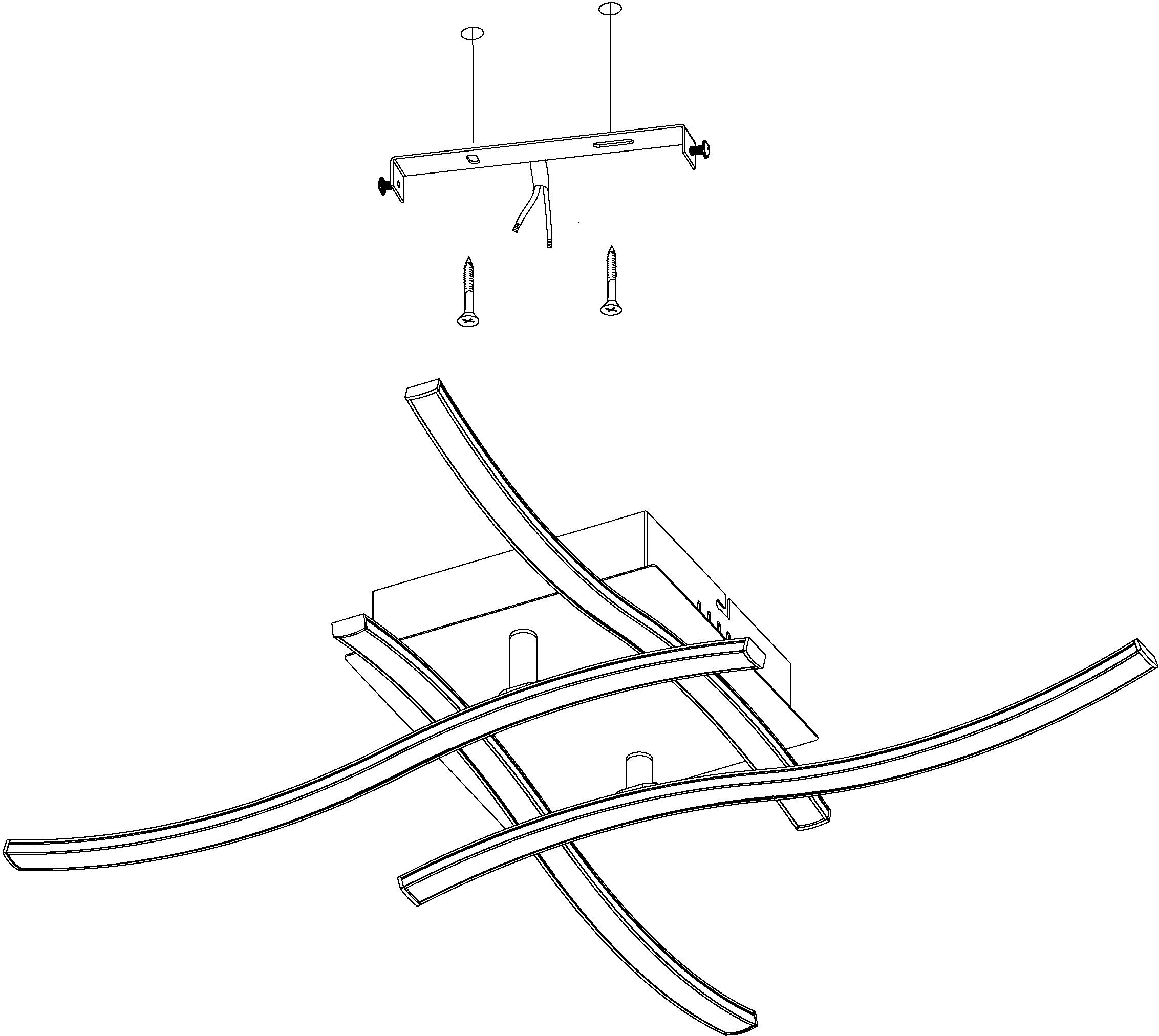 EGLO Plafondlamp VALMORA Deckenlampe, Alu und Kunststoff, IP20, Wohnzimmerlampe, Lampe