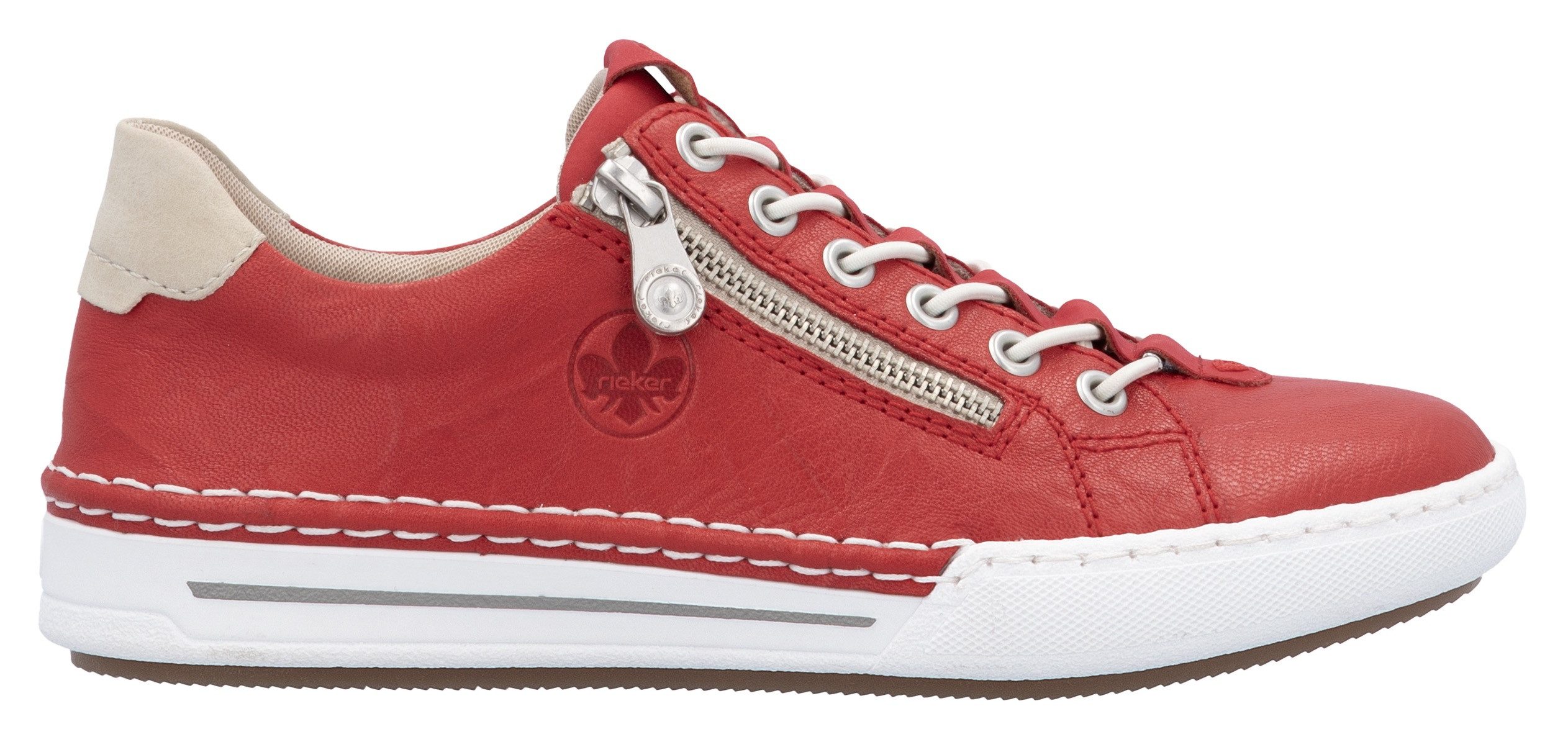 Rieker Slip-on sneakers , slippers, instapschoen, lage schoen, vrijetijdsschoen in smalle vorm