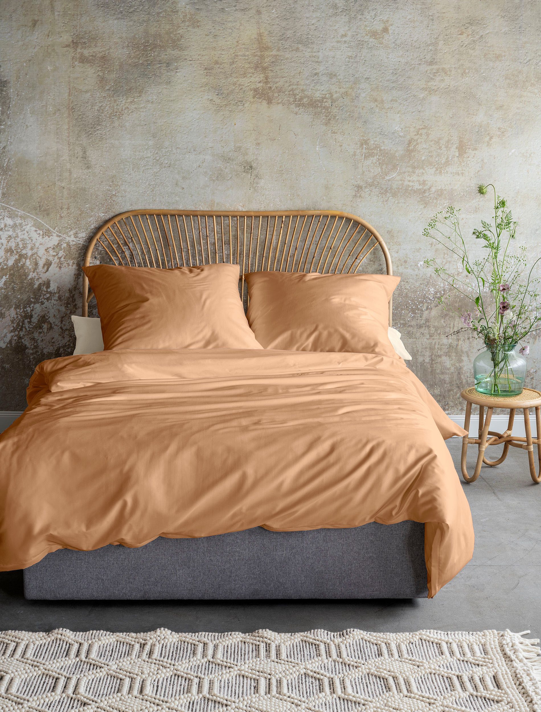 Irisette Overtrekset Premium satijnen beddengoed Parijs hoogwaardige uni premium beddengoed met rits, 100% katoen